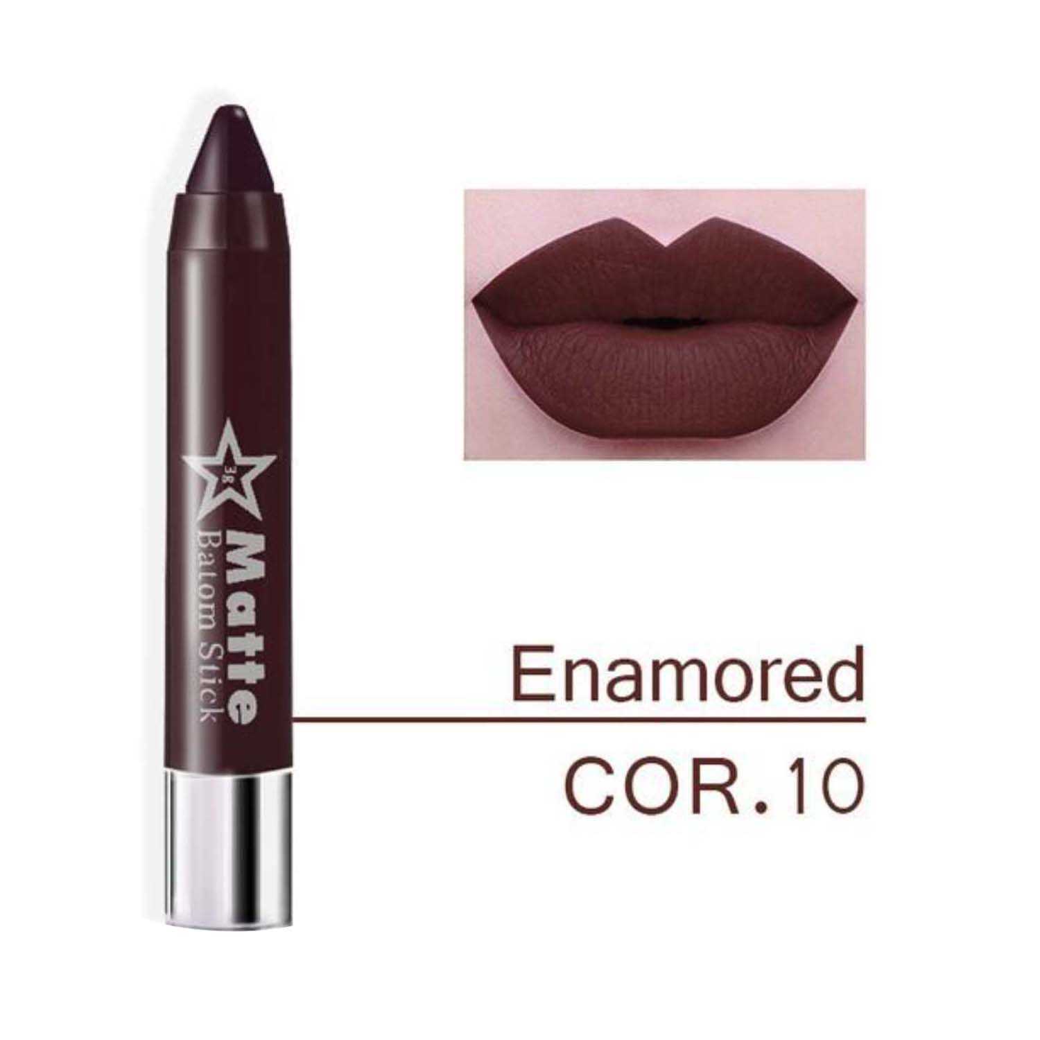 Miss Rose | Miss Rose Matte Batom Stick Chubby Lip Crayon - 10 Enamored (3g)