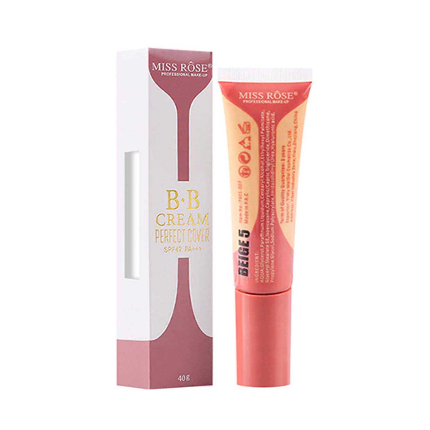 Miss Rose | Miss Rose Perfect Cover Foundation BB Cream SPF 42 - 05 Beige (40g)