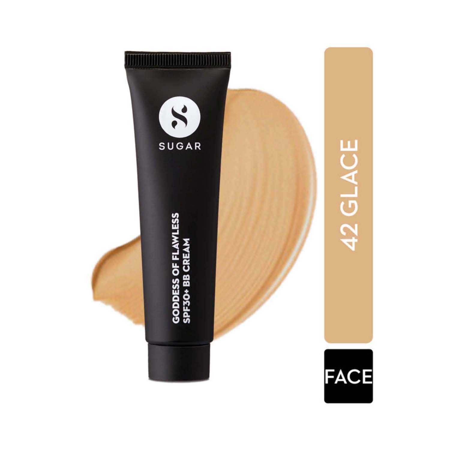 SUGAR Cosmetics | Sugar Goddess Of Flawless SPF 30+ BB Cream - 42 Glace (Medium Beige) (25ml)