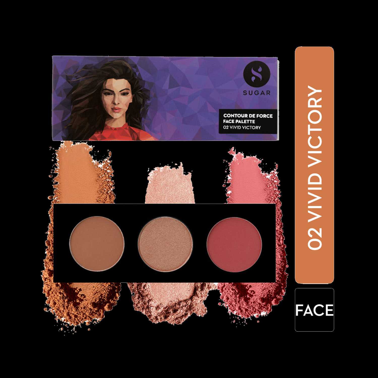 SUGAR Cosmetics | Sugar Contour De Force Mini Highlighter - 02 Vivid Victory (4g)
