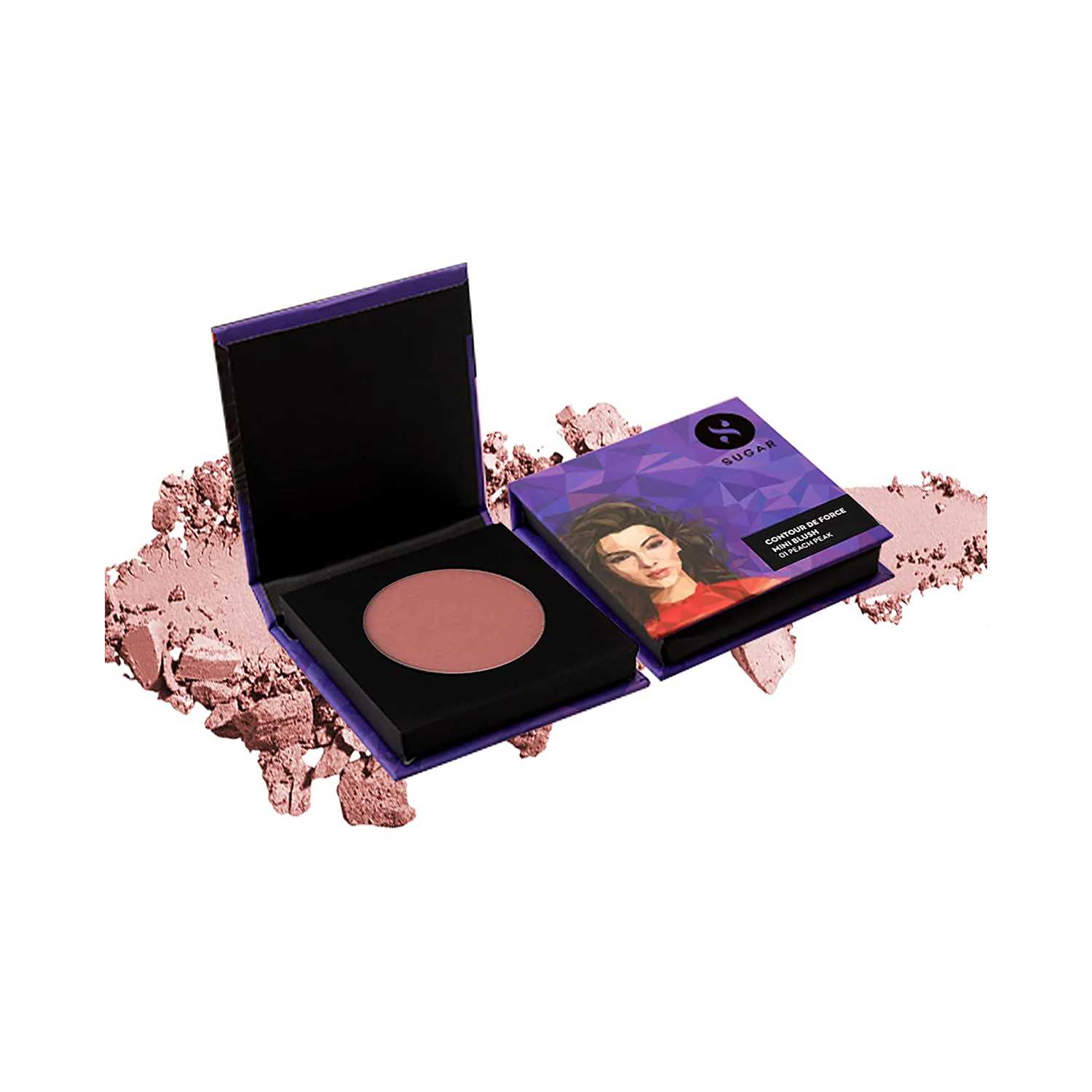 Sugar Contour De Force Mini Bronzer - 01 Peach Peak (Soft Peach Pink) (4g)