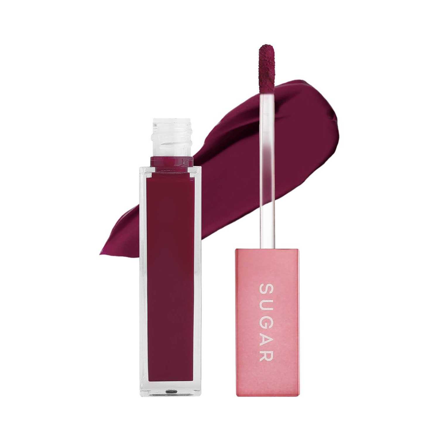 SUGAR Cosmetics | Sugar Mettle Liquid Lipstick - 05 Polaris (Medium Dark/Muted Berry Red) (7ml)