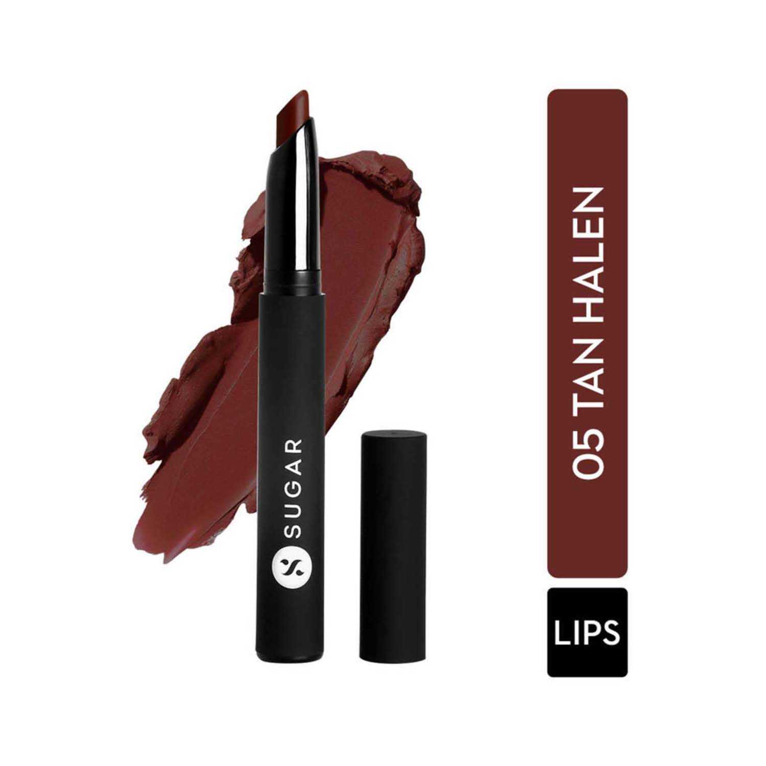 SUGAR Cosmetics | Sugar Matte Attack Transferproof Lipstick - 04 Maroon Vibe (Dark Red) (2g)