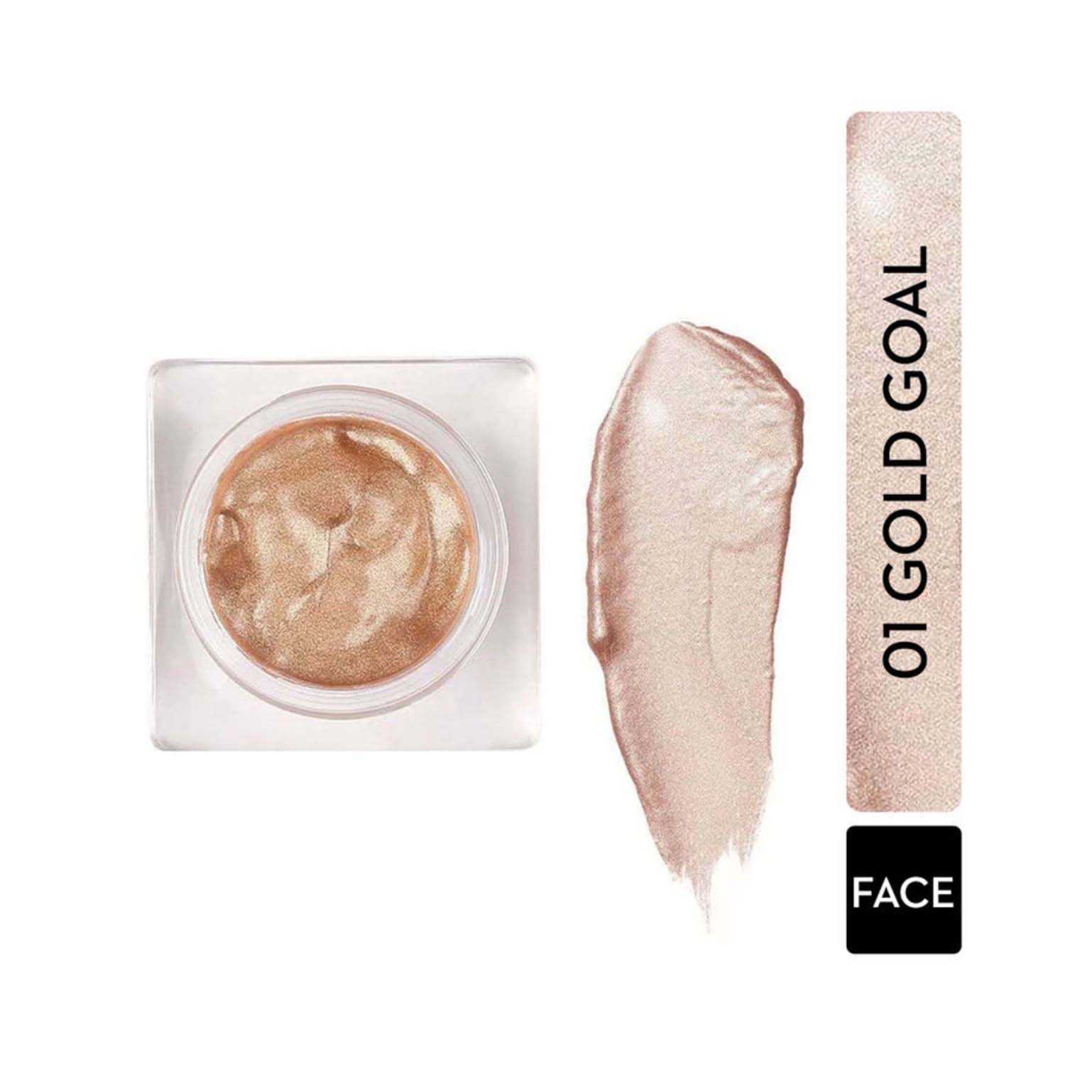 SUGAR Cosmetics | Sugar Glow And Behold Jelly Highlighter - 01 Gold Goal (Warm Champagne Gold) (3g)
