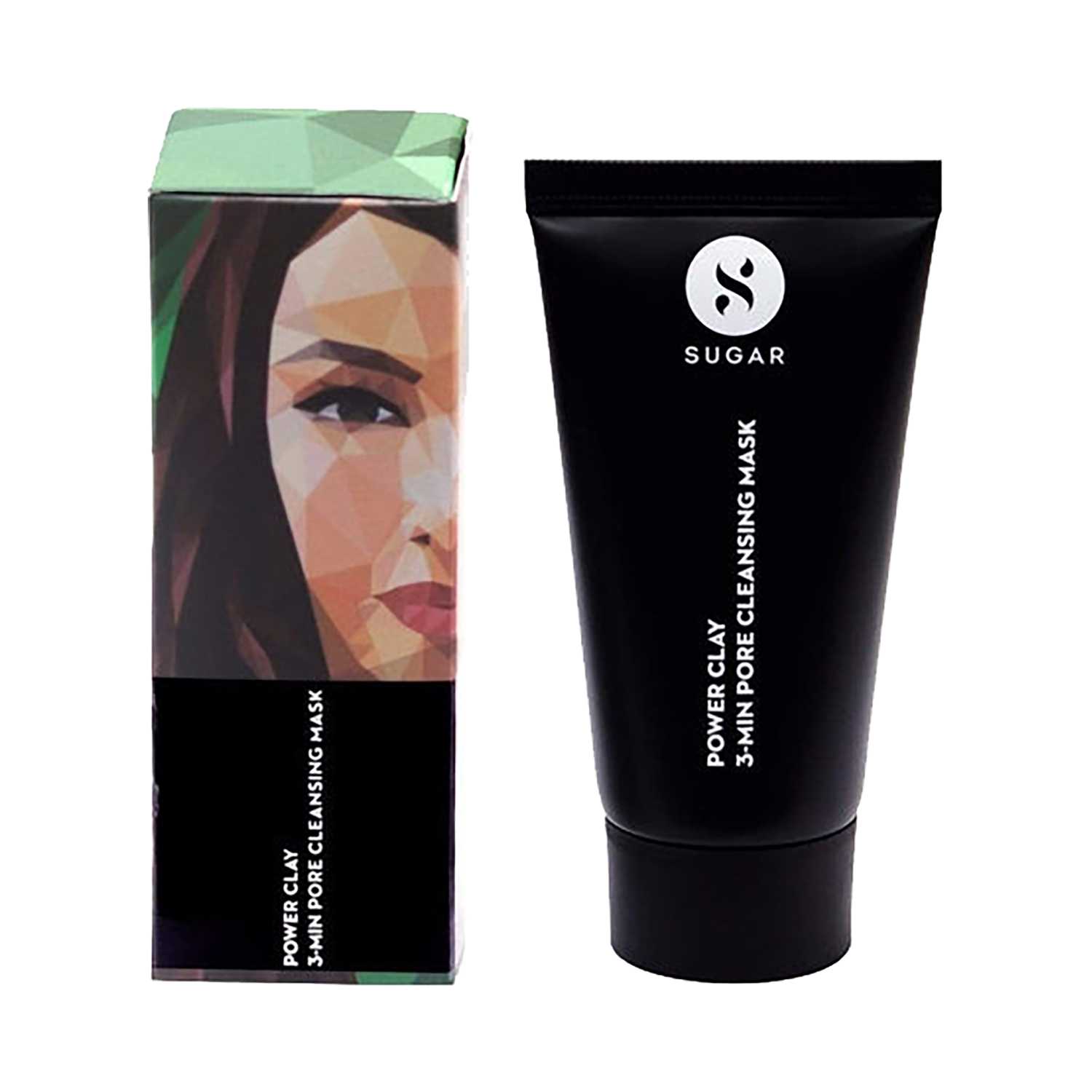 SUGAR Cosmetics | Sugar Power Clay 3-Min Pore Cleansing Mask - Grey (50ml)