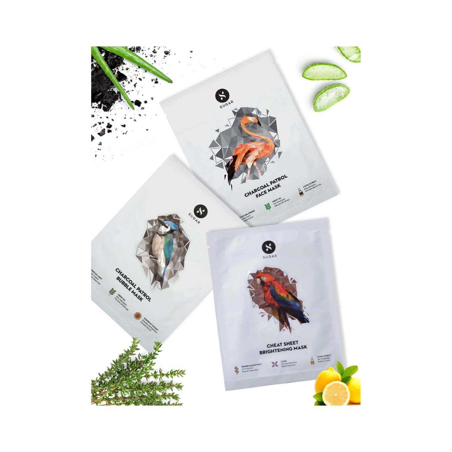 SUGAR Cosmetics | Sugar What A Treat! Sheet Masks - (3 Pcs)