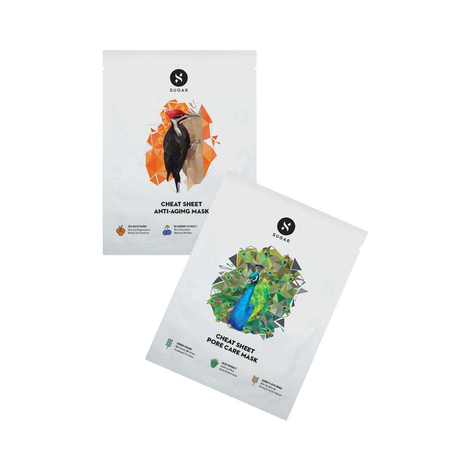 SUGAR Cosmetics | Sugar Young & Poreless Sheet Masks - (12 Pcs)