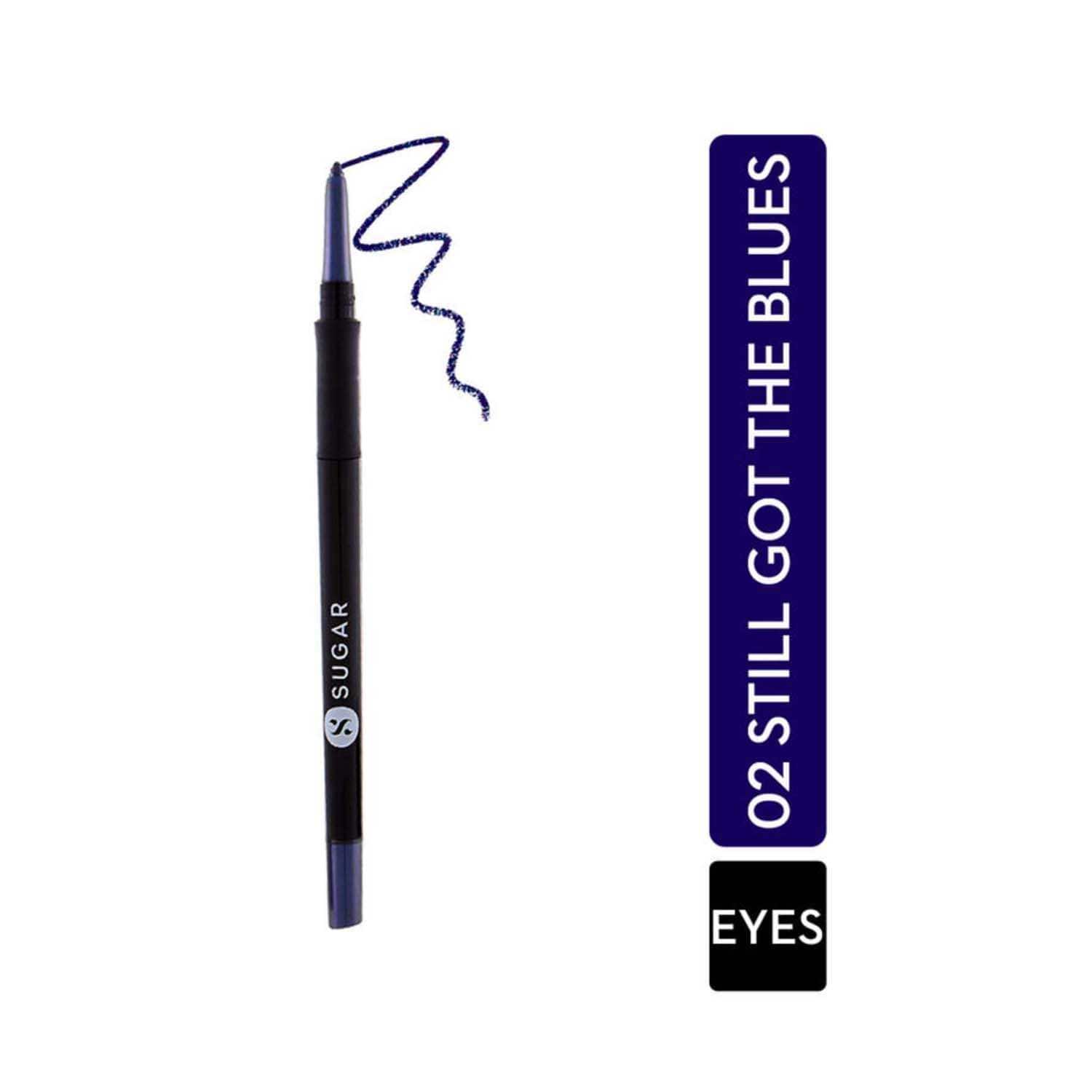 SUGAR Cosmetics | Sugar Twist And Shout Fade Proof Kajal - 02 Still Got the Blues Dark Blue (0.35g)