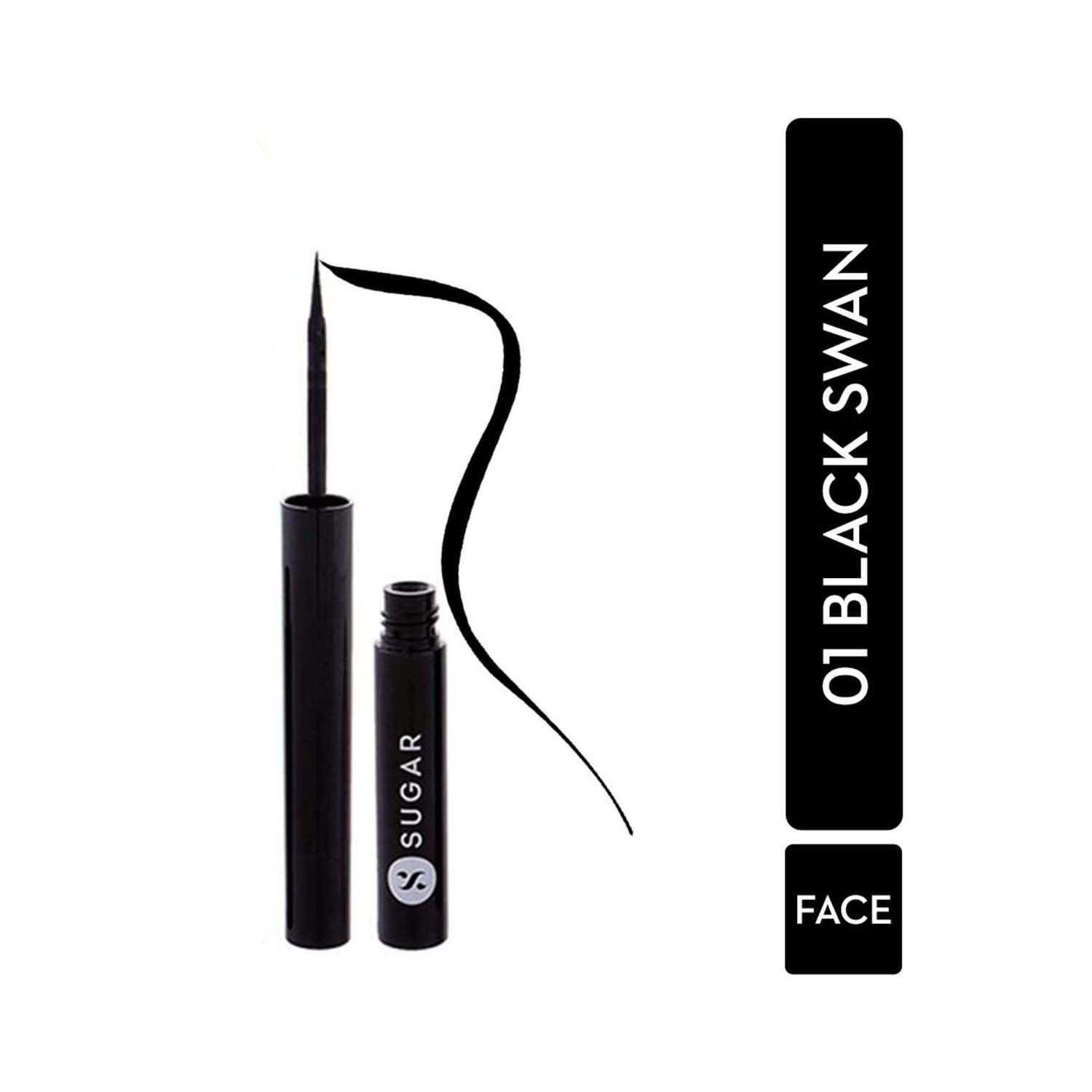 SUGAR Cosmetics | Sugar Eye Told You So! Smudgeproof Eyeliner - 01 Black Swan (Black) (1.7ml)