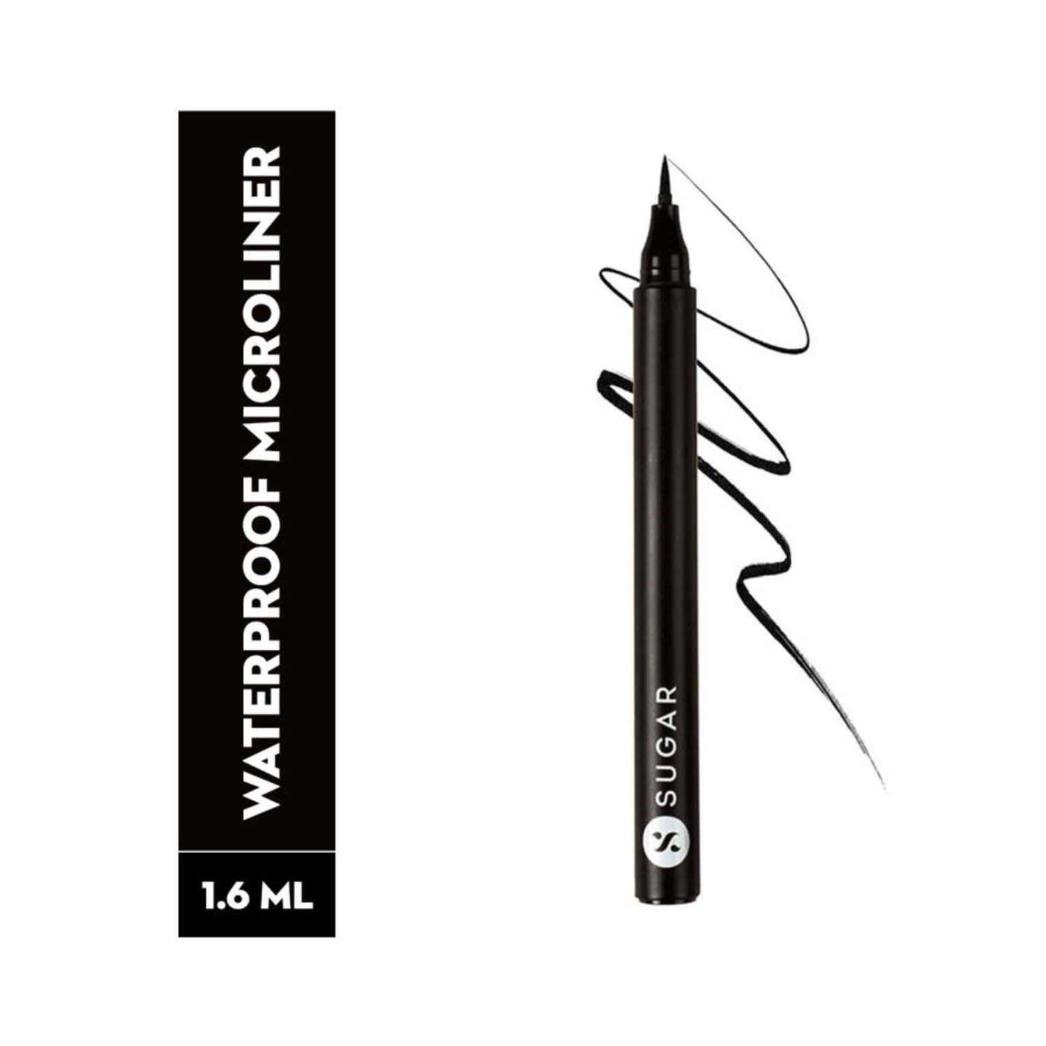 SUGAR Cosmetics | Sugar Waterproof Microliner - 01 I'll Be Black (1.6ml)