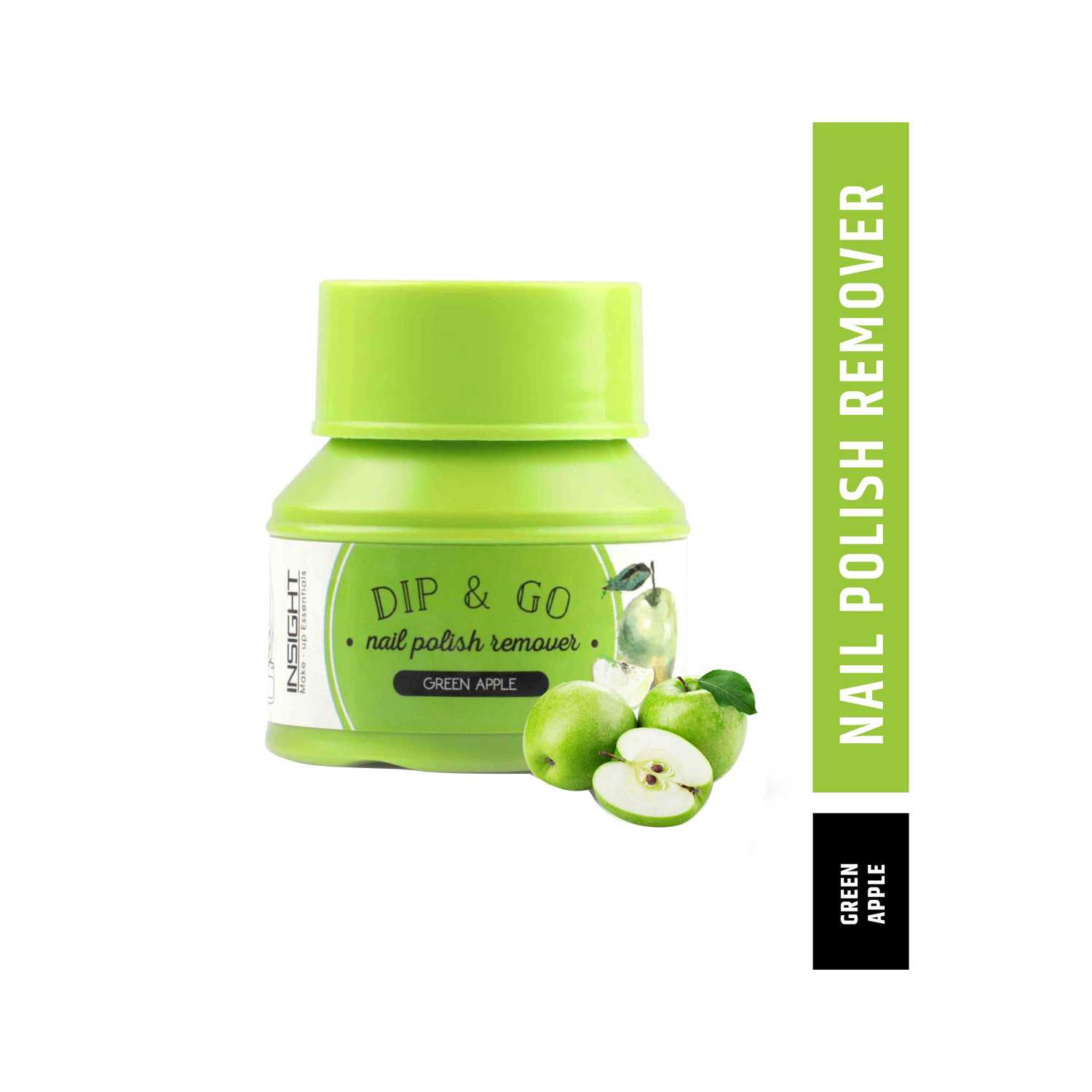 INSIGHT Cosmetics | Insight Cosmetics Dip And Go Green Apple( Nail Polish Remover (20ml)