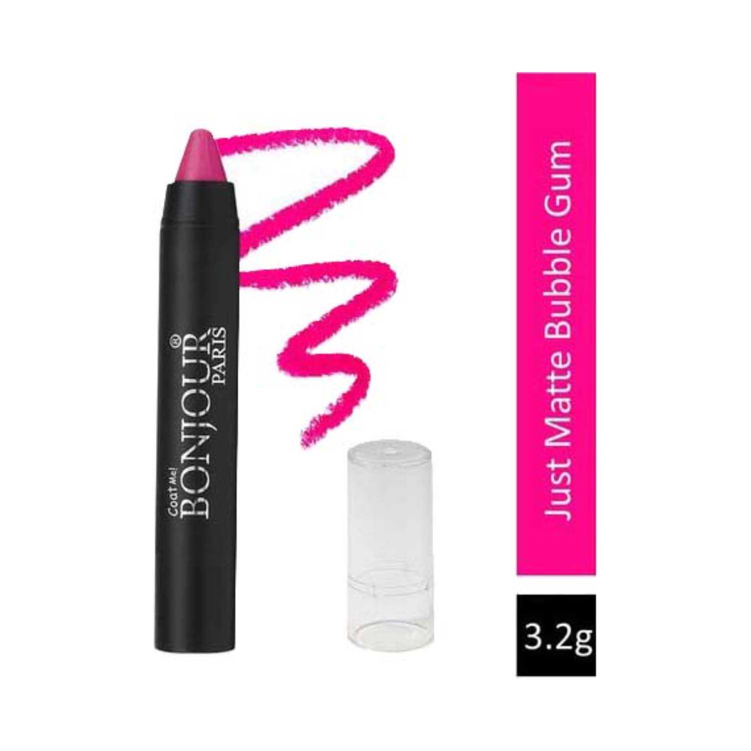 Bonjour Paris | Bonjour Paris Just Matte Lip Crayon - 04 Bubblegum Pink (3.2g)