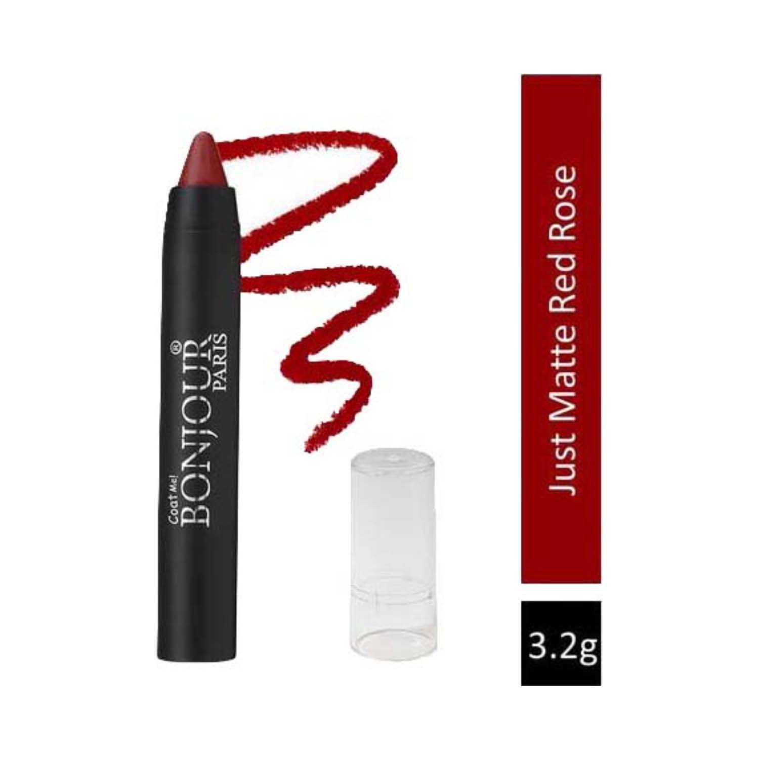 Bonjour Paris | Bonjour Paris Just Matte Lip Crayon - 10 Red Rose (3.2g)