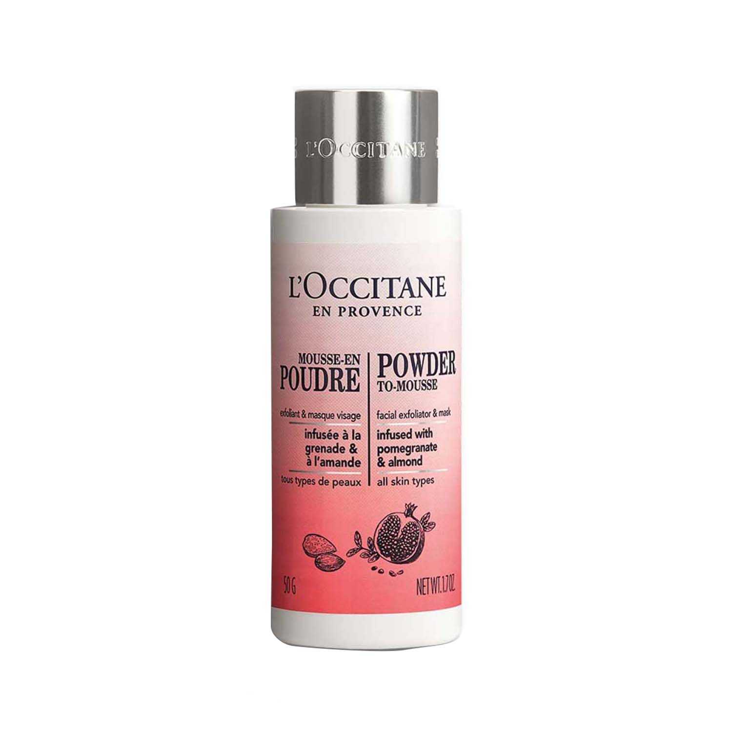 L'occitane | L'Occitane Powder-To-Mousse Facial Exfoliator & Mask - (50g)