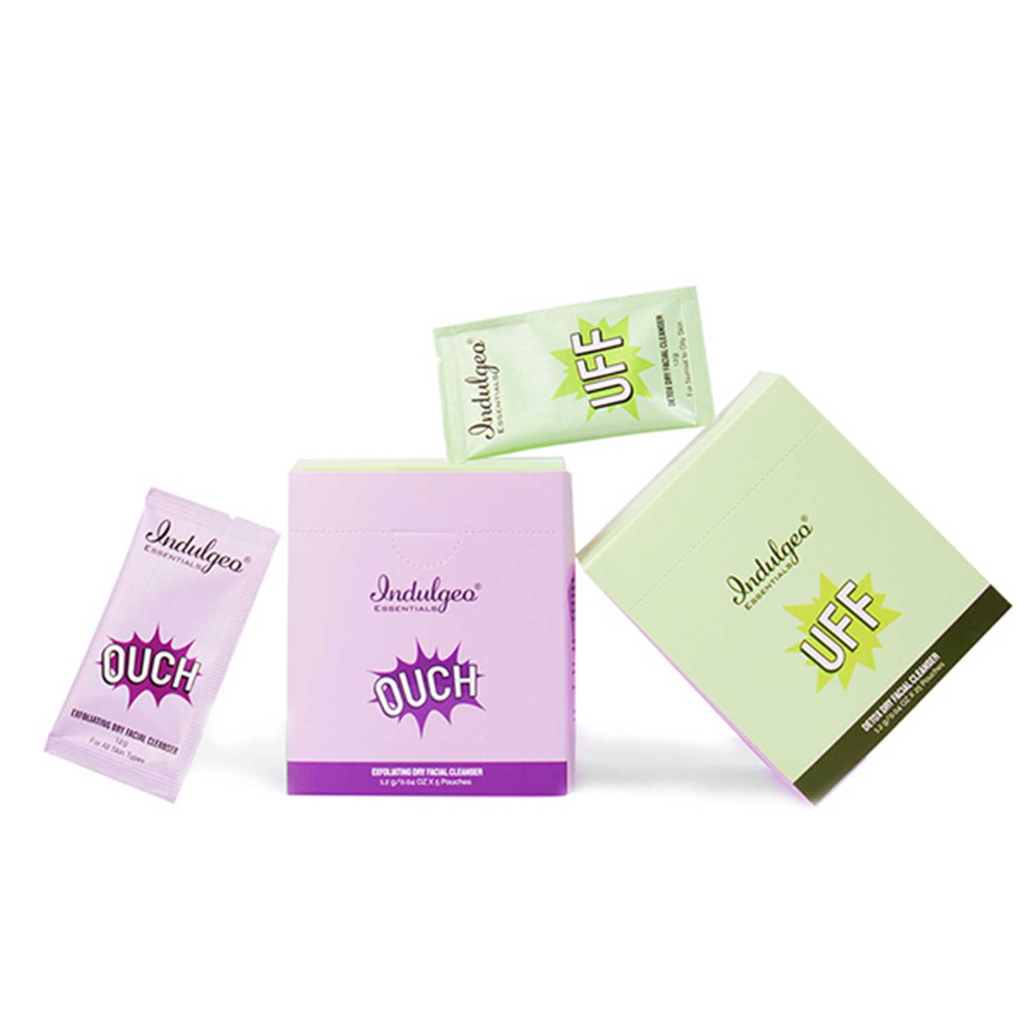 Indulgeo Essentials UFF + OUCH Combo Detox Dry Facial Cleanser
