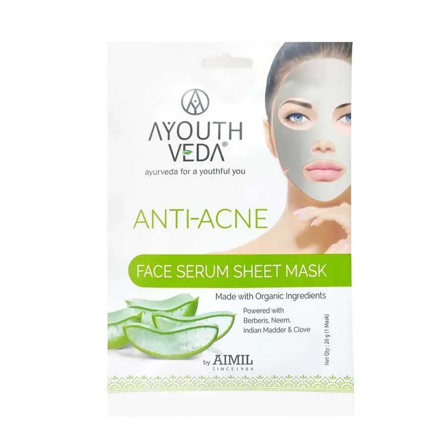 Ayouthveda | Ayouthveda Anti-Acne Face Serum Sheet Mask - (20g)