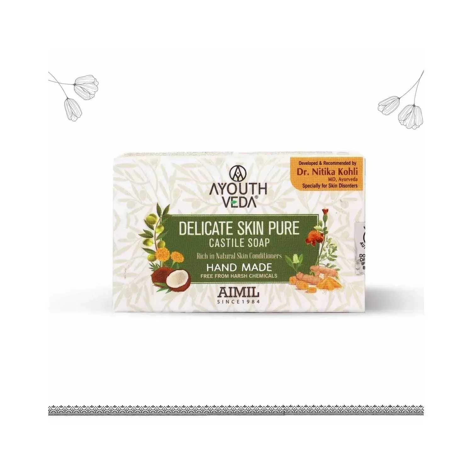 Ayouthveda | Ayouthveda Delicate Skin Pure Castile Soap - (110g)