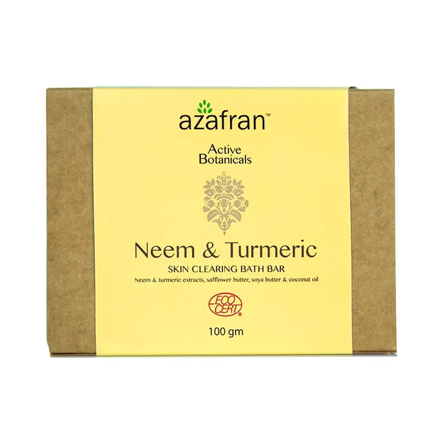 Azafran Active Botanicals | Azafran Active Botanicals Neem & Turmeric Skin Clear Bath Bar - (100g)