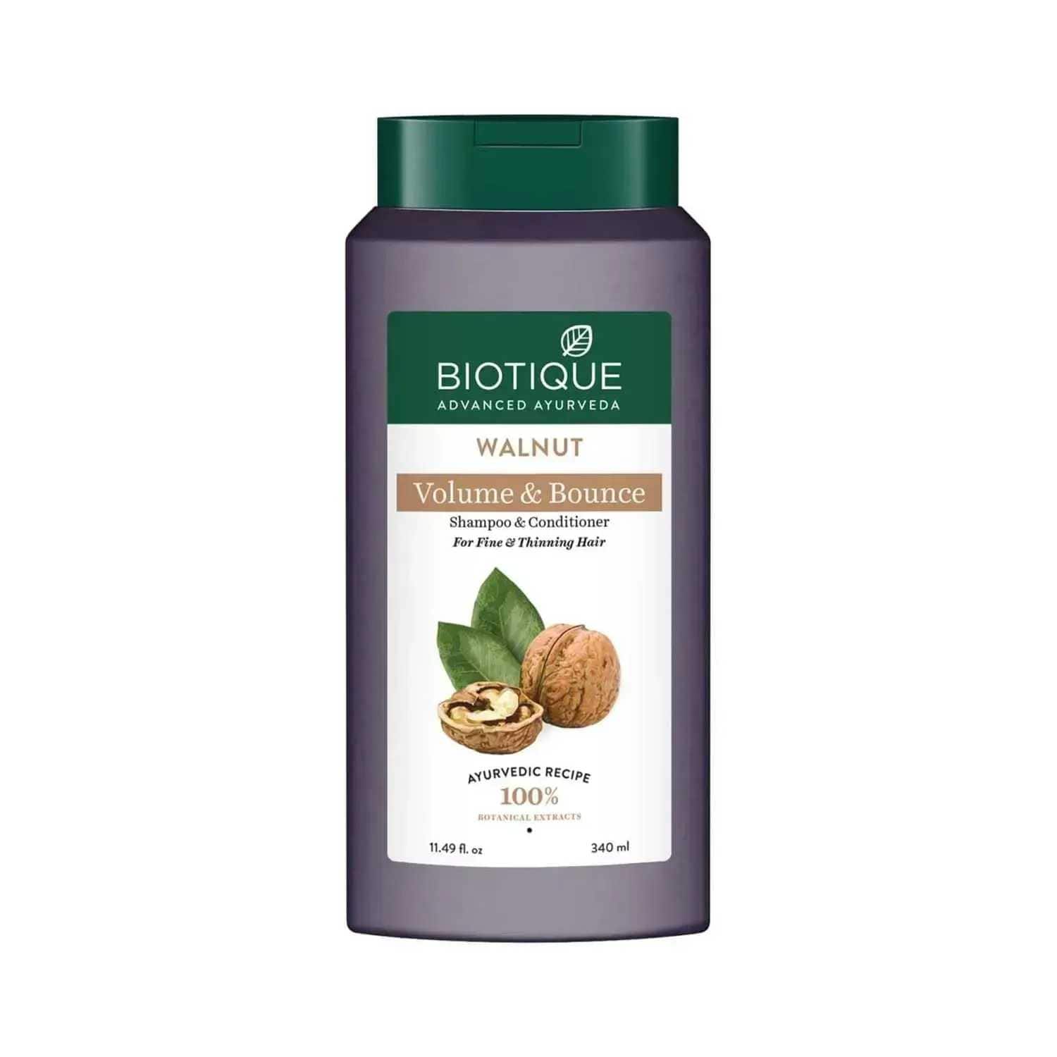 Biotique | Biotique Bio Walnut Bark Volumizing Shampoo for Fine & Thinning Hair - (340ml)