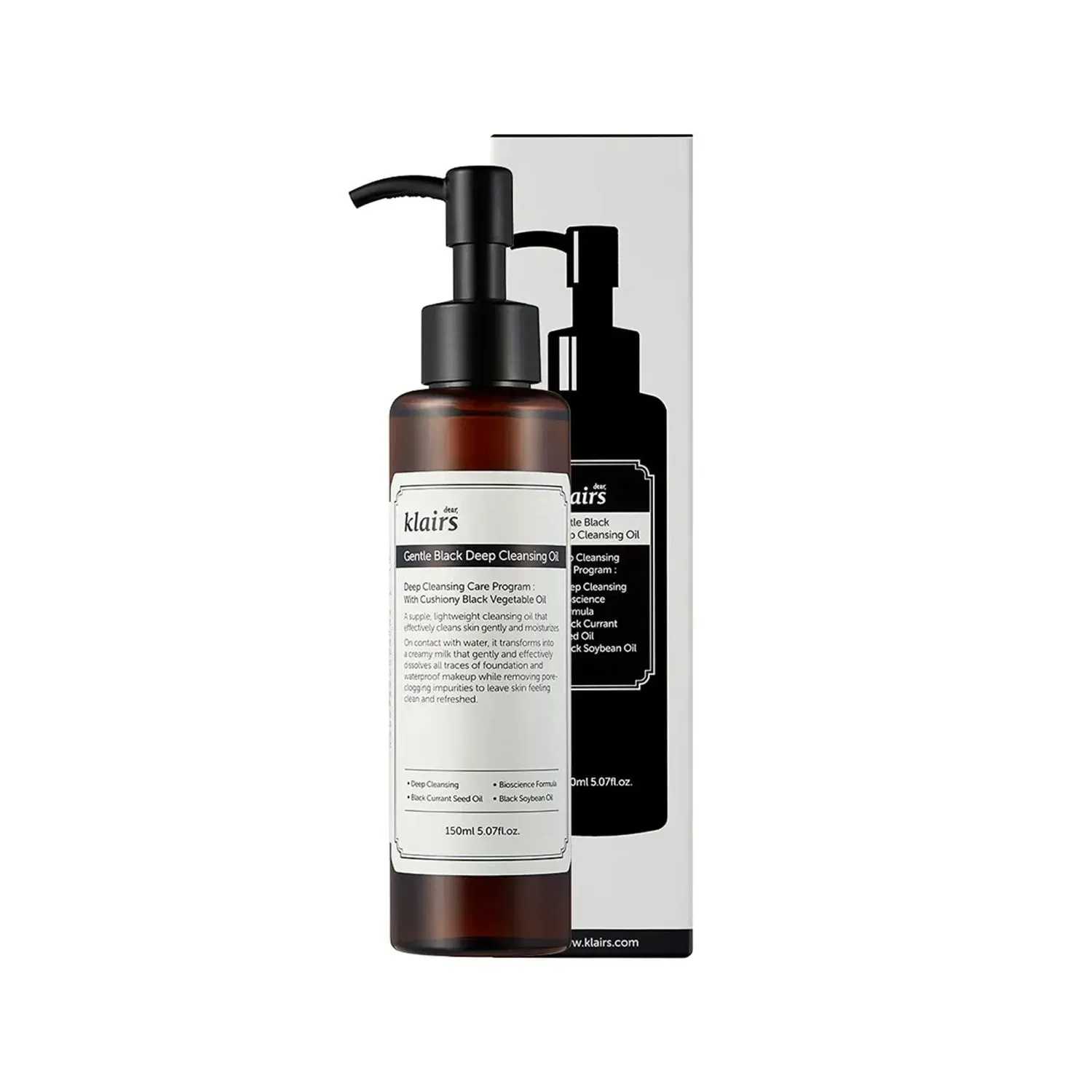 Dear, Klairs | Klairs Gentle Black Deep Cleansing Oil - (150ml)