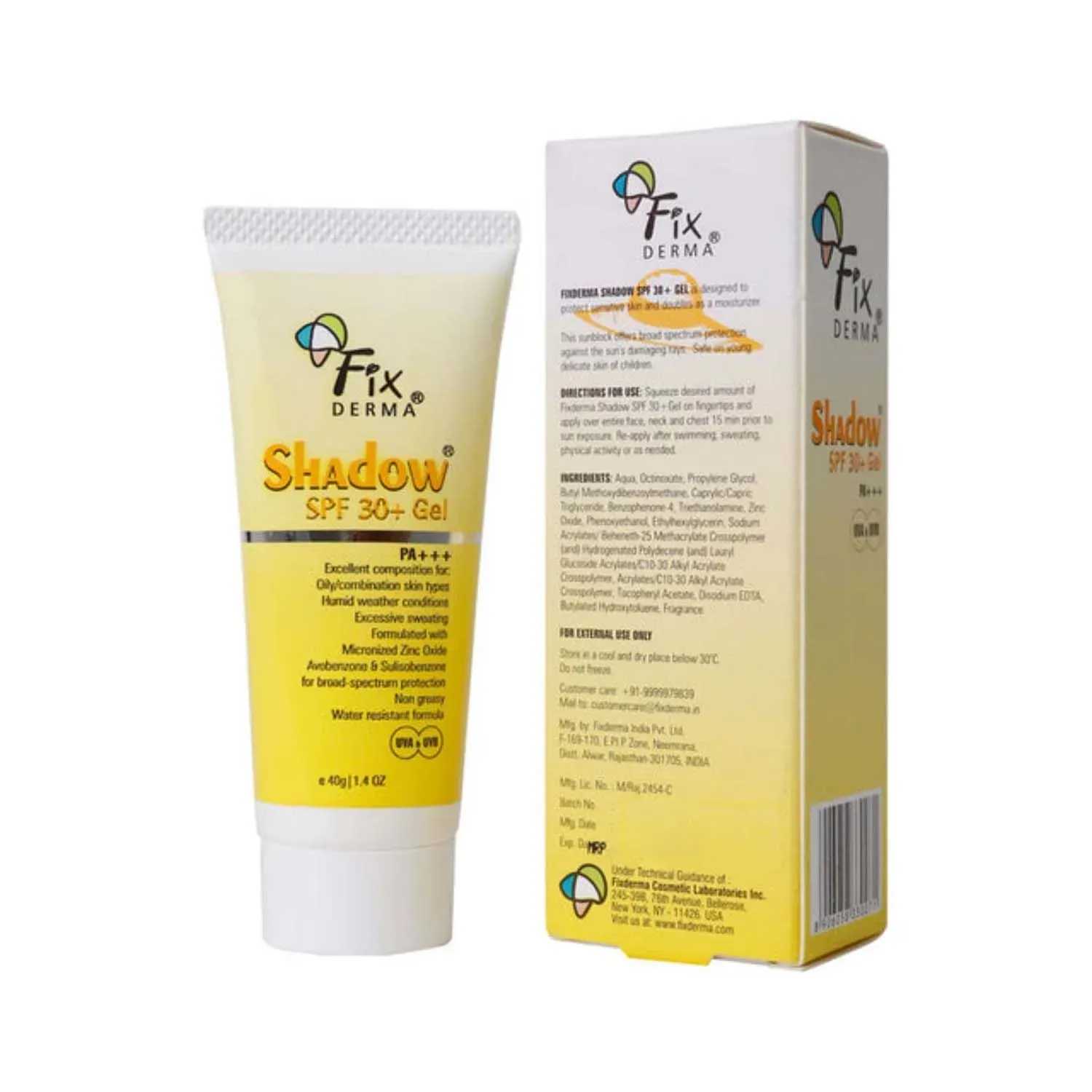 Fixderma | Fixderma Shadow SPF 30+ Gel - (40g)