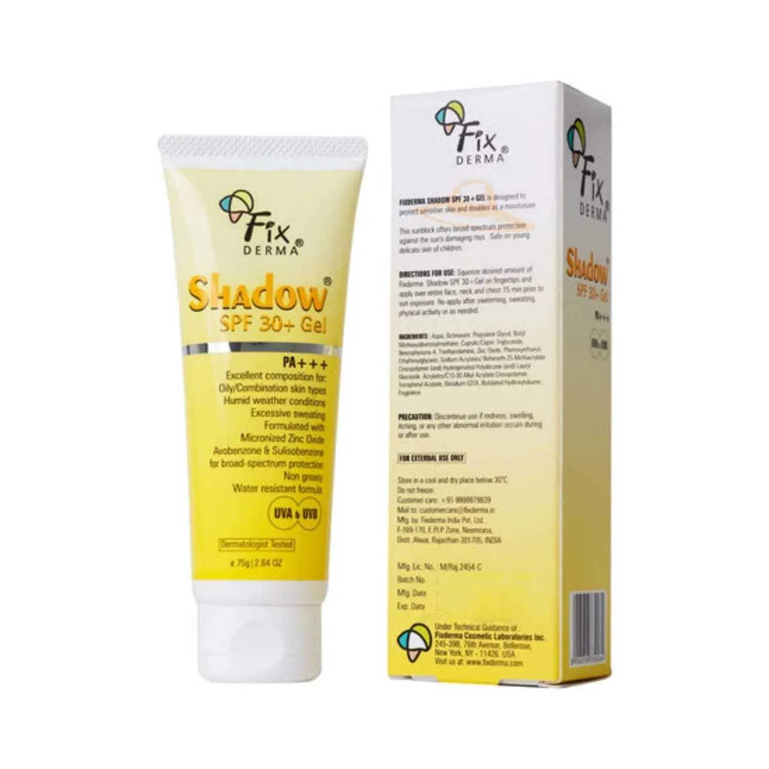 Fixderma | Fixderma Shadow SPF 30+ Gel - (75g)