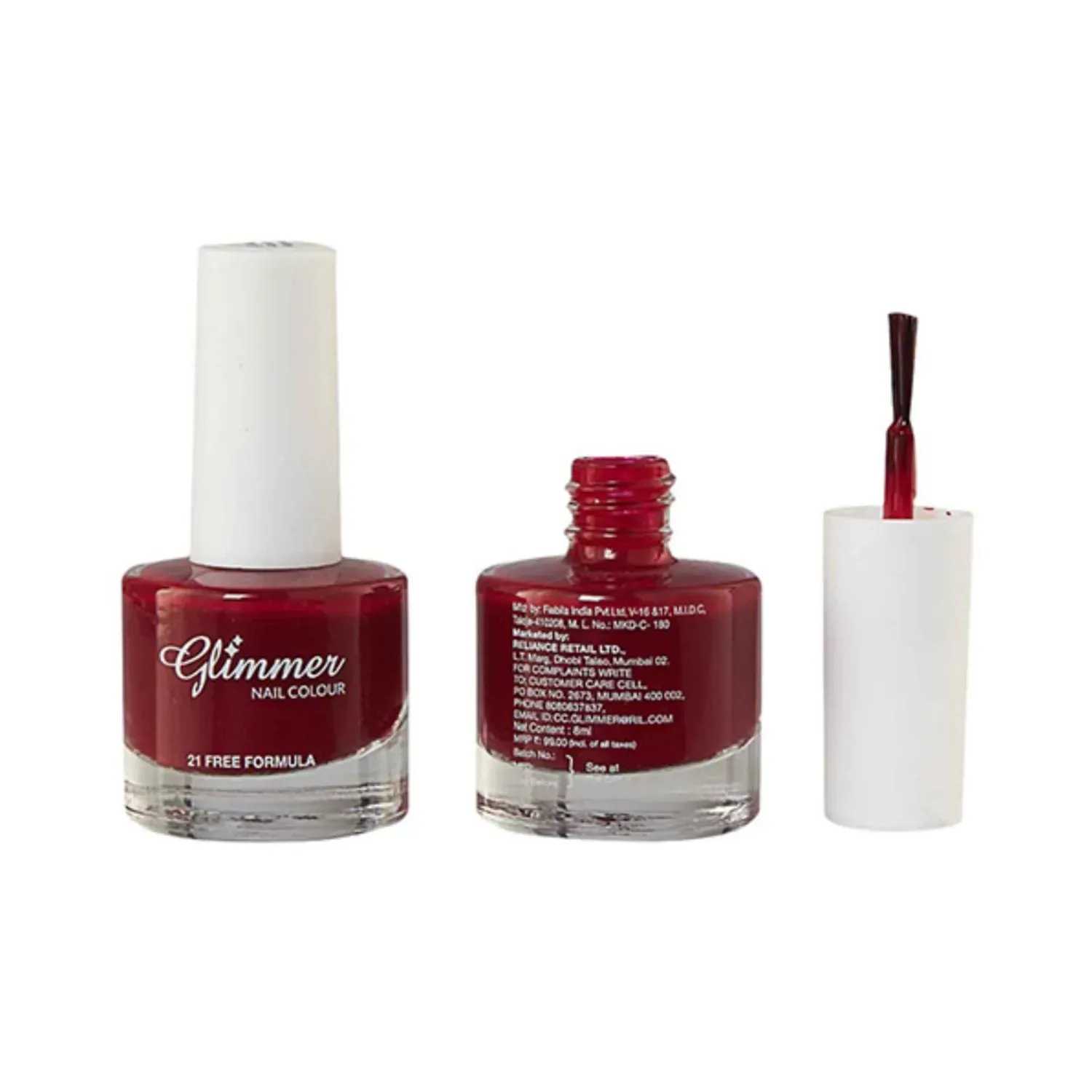 Glimmer | Glimmer Nail Enamel - Russian Maroon (8ml)