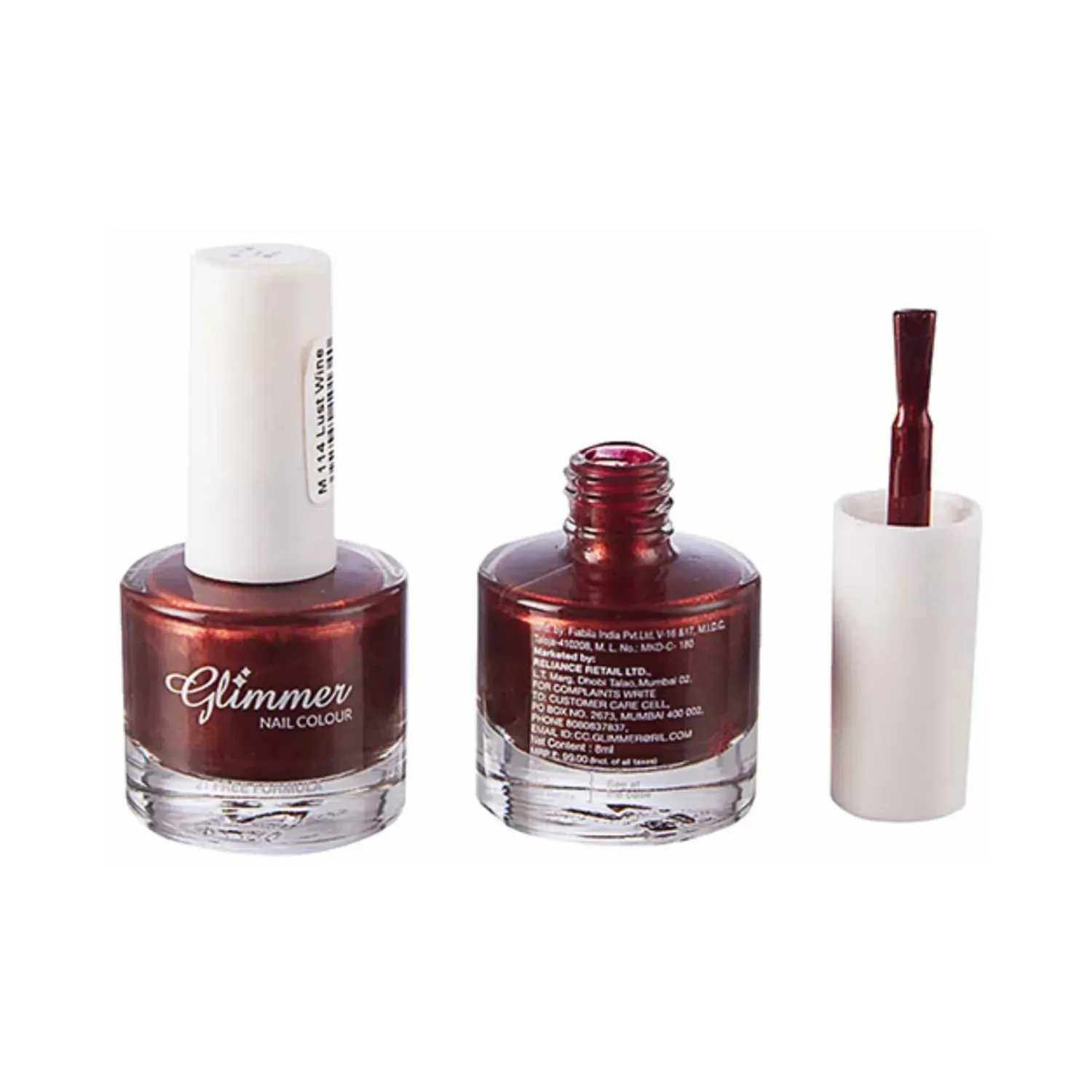 Glimmer | Glimmer Nail Enamel - Lust Wine (8ml)