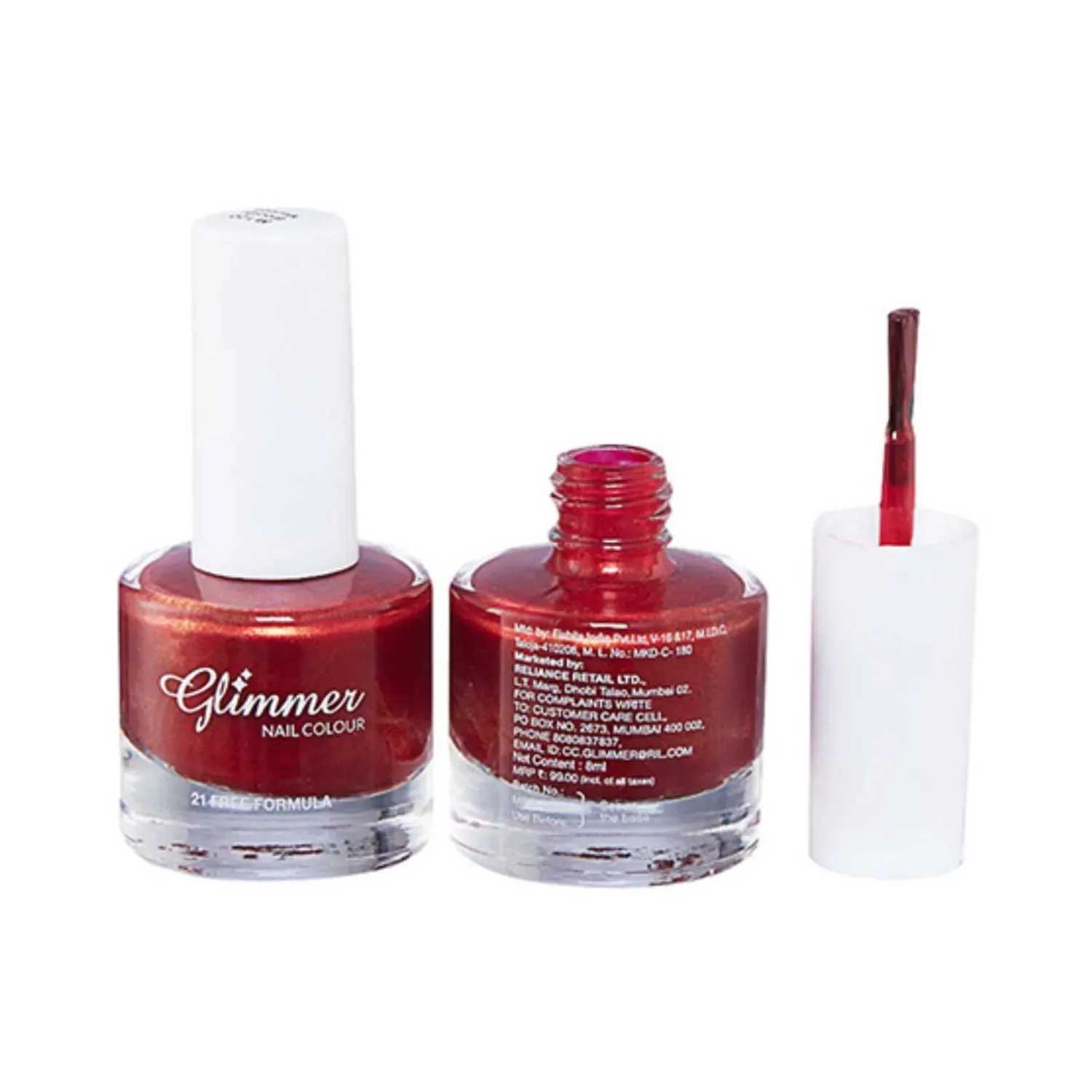 Glimmer | Glimmer Nail Enamel - Bloody Maroon (8ml)