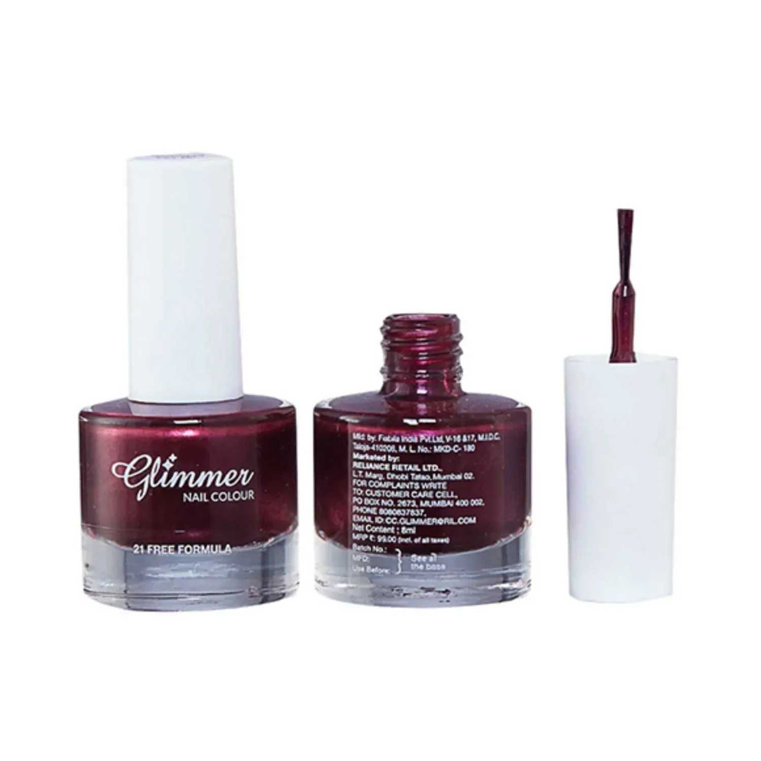 Glimmer | Glimmer Nail Enamel - Electric Burgundy (8ml)