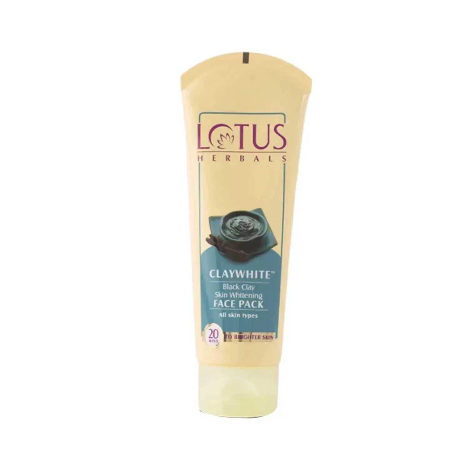 Lotus | Lotus Herbals Claywhite Black Clay Skin Whitening Face Pack - (60g)