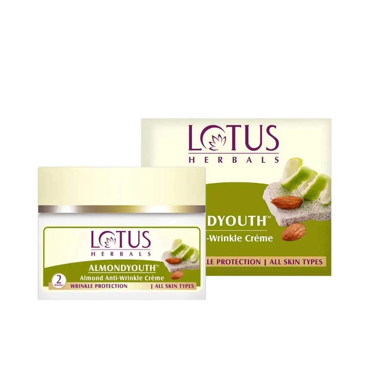 Lotus | Lotus Herbals Almondyouth Almond Anti-Wrinkle Cream - (50g)
