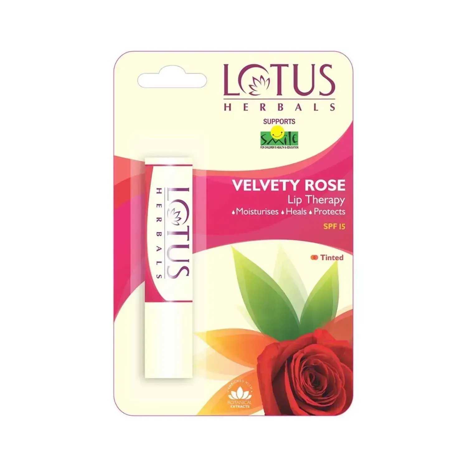 Lotus | Lotus Herbals Velvety Rose Lip Tinted Therapy SPF 15 (4g)