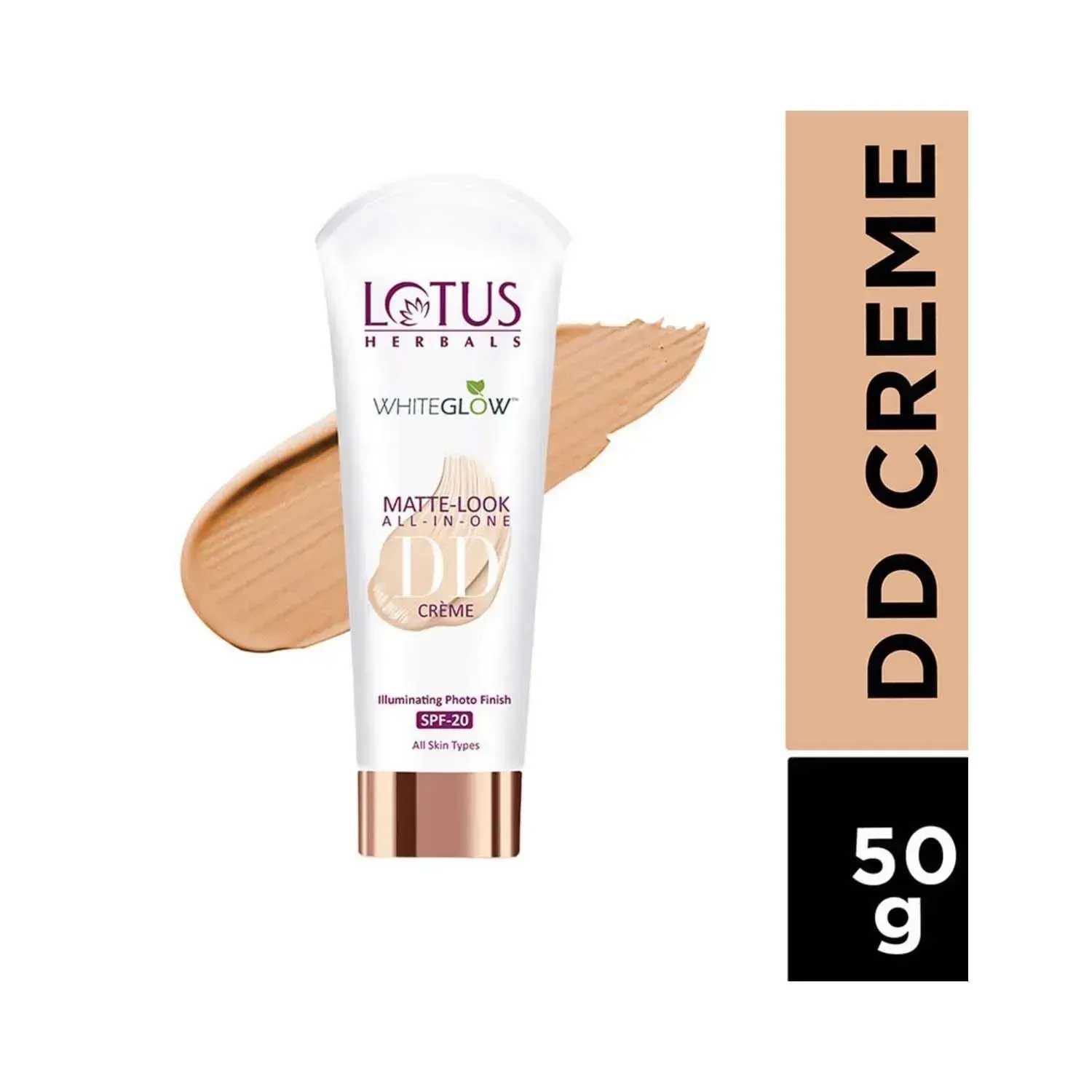Lotus | Lotus Herbals Whiteglow Matte Look All In One DD Cream SPF 20 - D2 Natural Beige (8g)