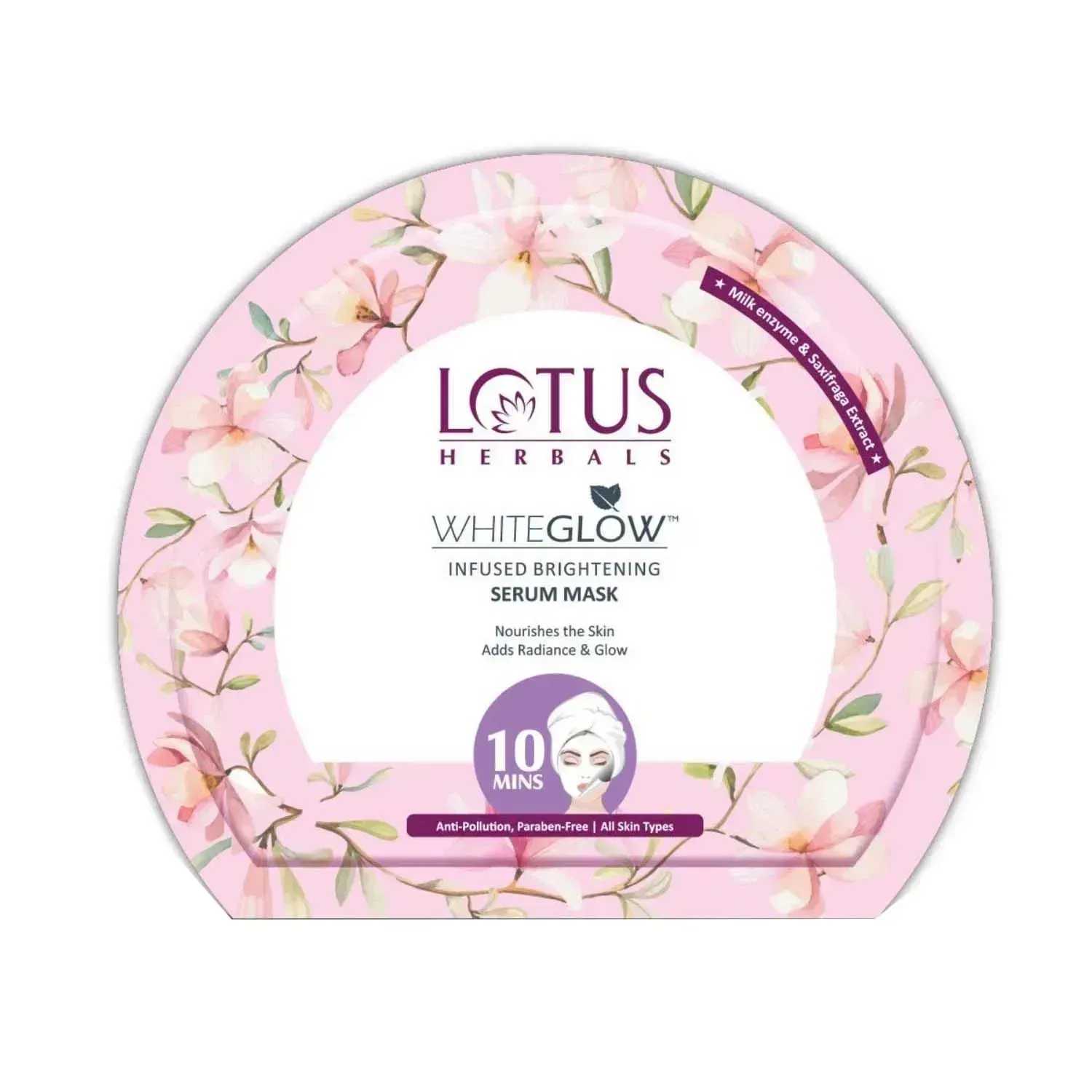 Lotus | Lotus Herbals Whiteglow Infused Brighteing Serum Sheet Mask - (20g)