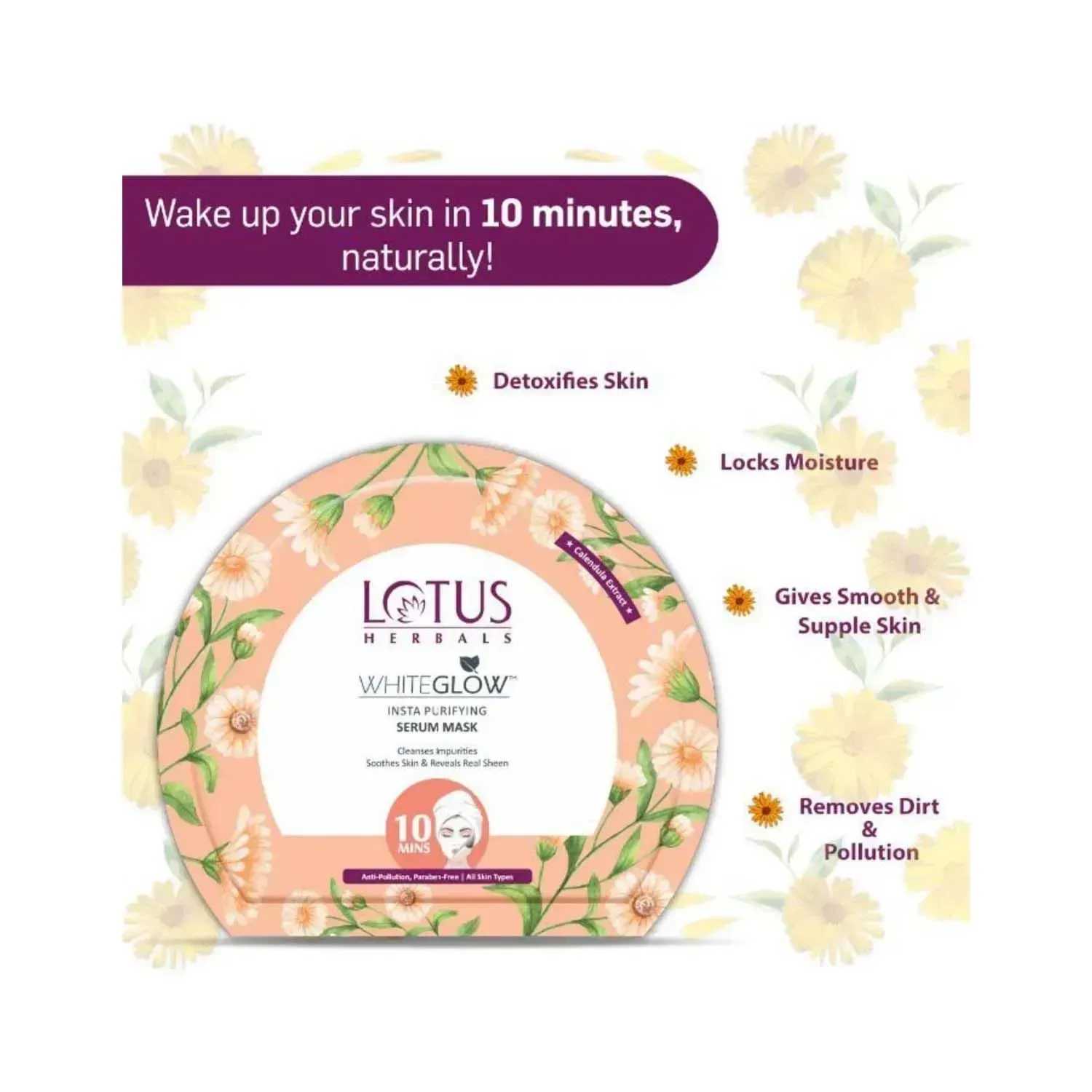Lotus | Lotus Herbals Whiteglow Insta Purifying Serum Mask - (20g)