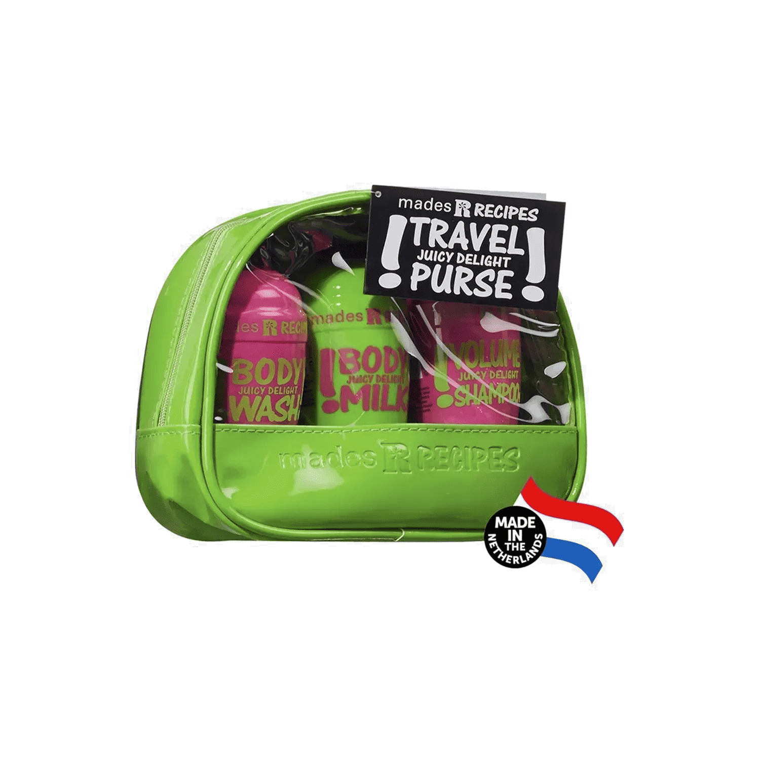 MADES | MADES Recipes Juicy Delight Travel Purse: Body wash 100ml, Body milk 100ml, Shampoo 100ml - 3 Pcs