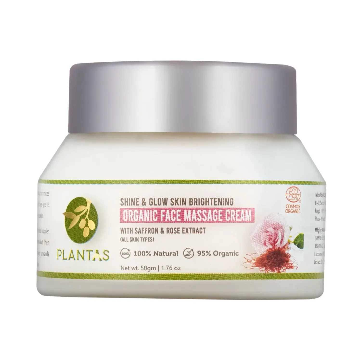PLANTAS | Plantas Shine & Glow Skin Brightening Organic Face Massage Cream - (50g)