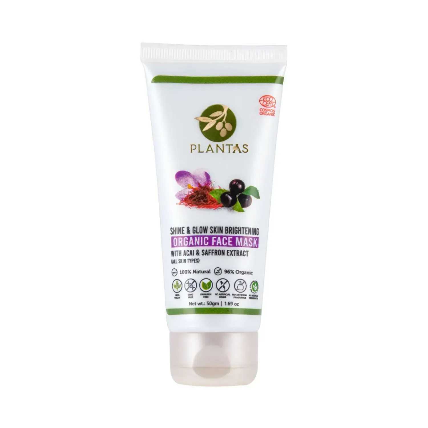 PLANTAS | Plantas Shine & Glow Skin Brightening Organic Face Mask - (50g)