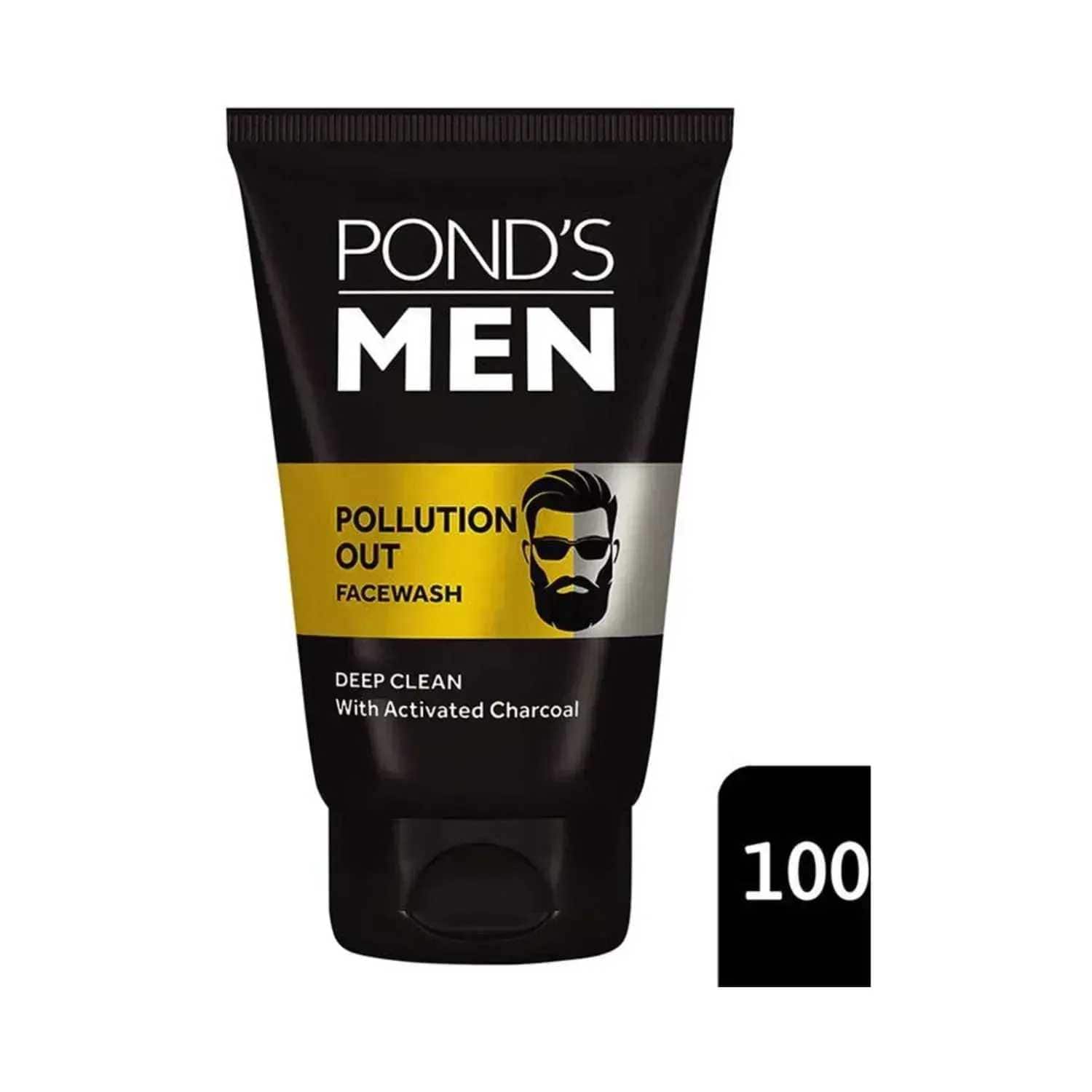Pond's | Pond's Men Pollution Out Activated Charcoal Deep Clean Facewash - (100g)