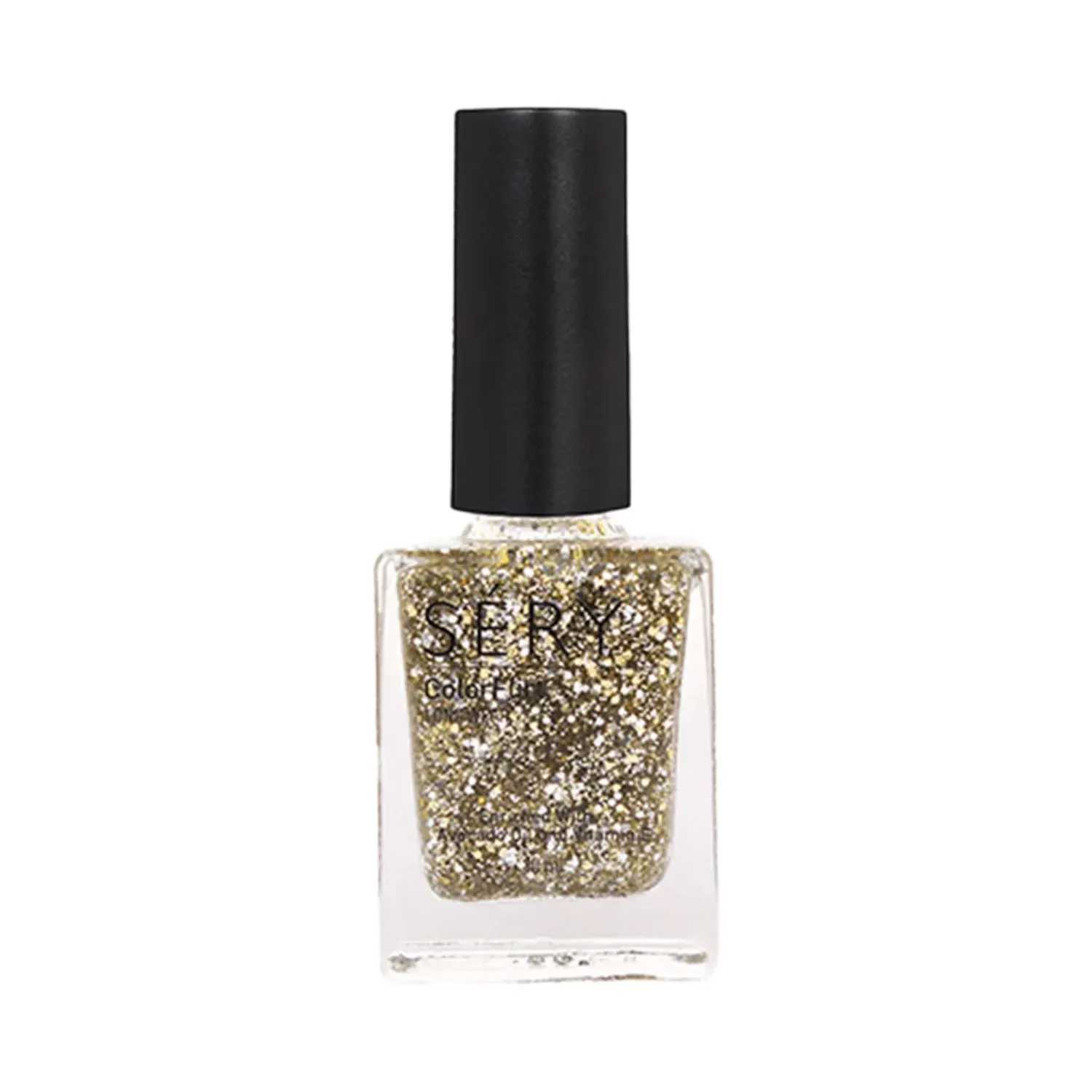Sery | Sery Colorflirt Nail Paint Glitter - Gold Glitter (10ml)