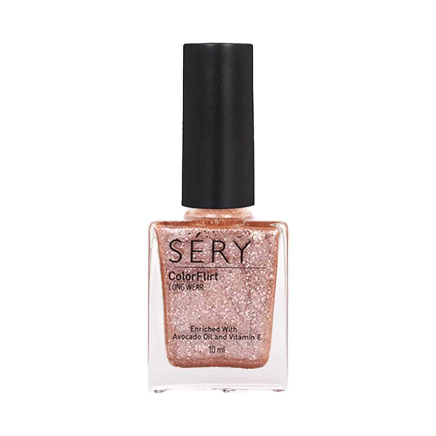 Sery | Sery Colorflirt Nail Paint Glitter - Party Rose Gold (10ml)