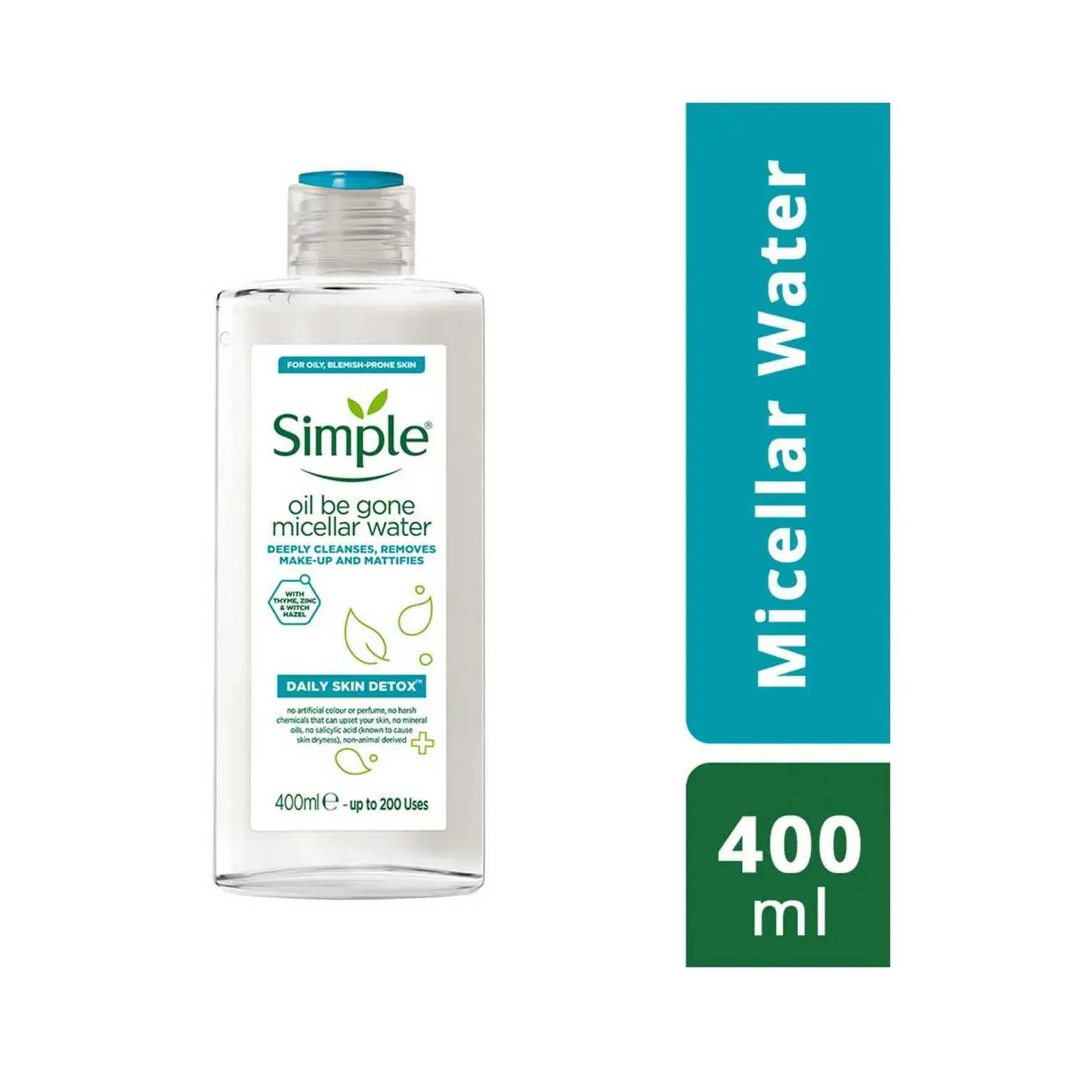 Simple | Simple Daily Skin Detox Oil Be Gone Micellar Water (400ml)