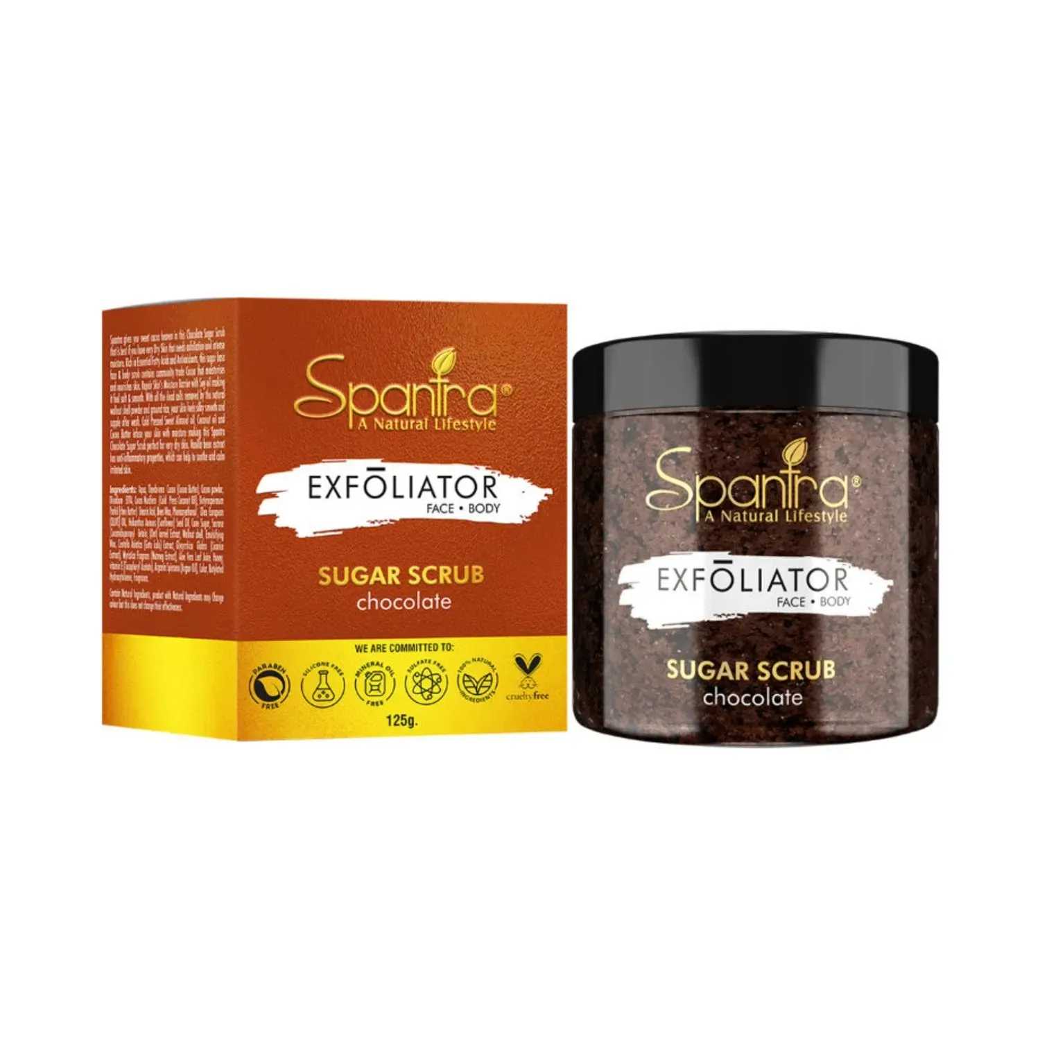 Spantra | Spantra Exfoliator Chocolate Sugar Scrub - (125g)
