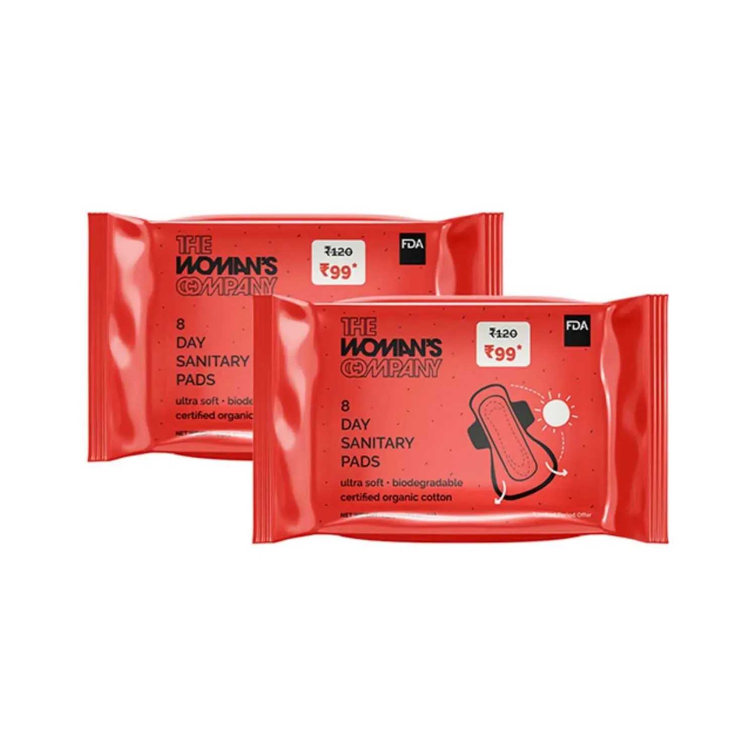 The Woman's Company | The Woman's Company Day Sanitary Pads - (16 Pcs)