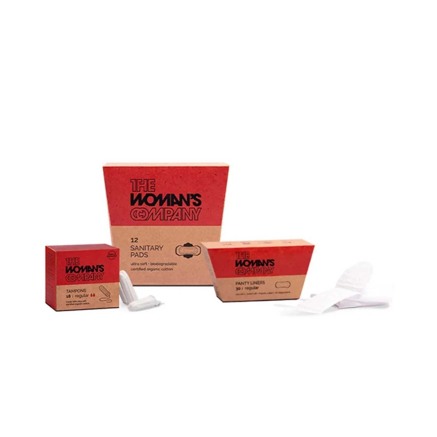 The Woman's Company | The Woman's Company Tampons With Applicator + Day and Night Combo + Panty Liners Combo (3 Pack)