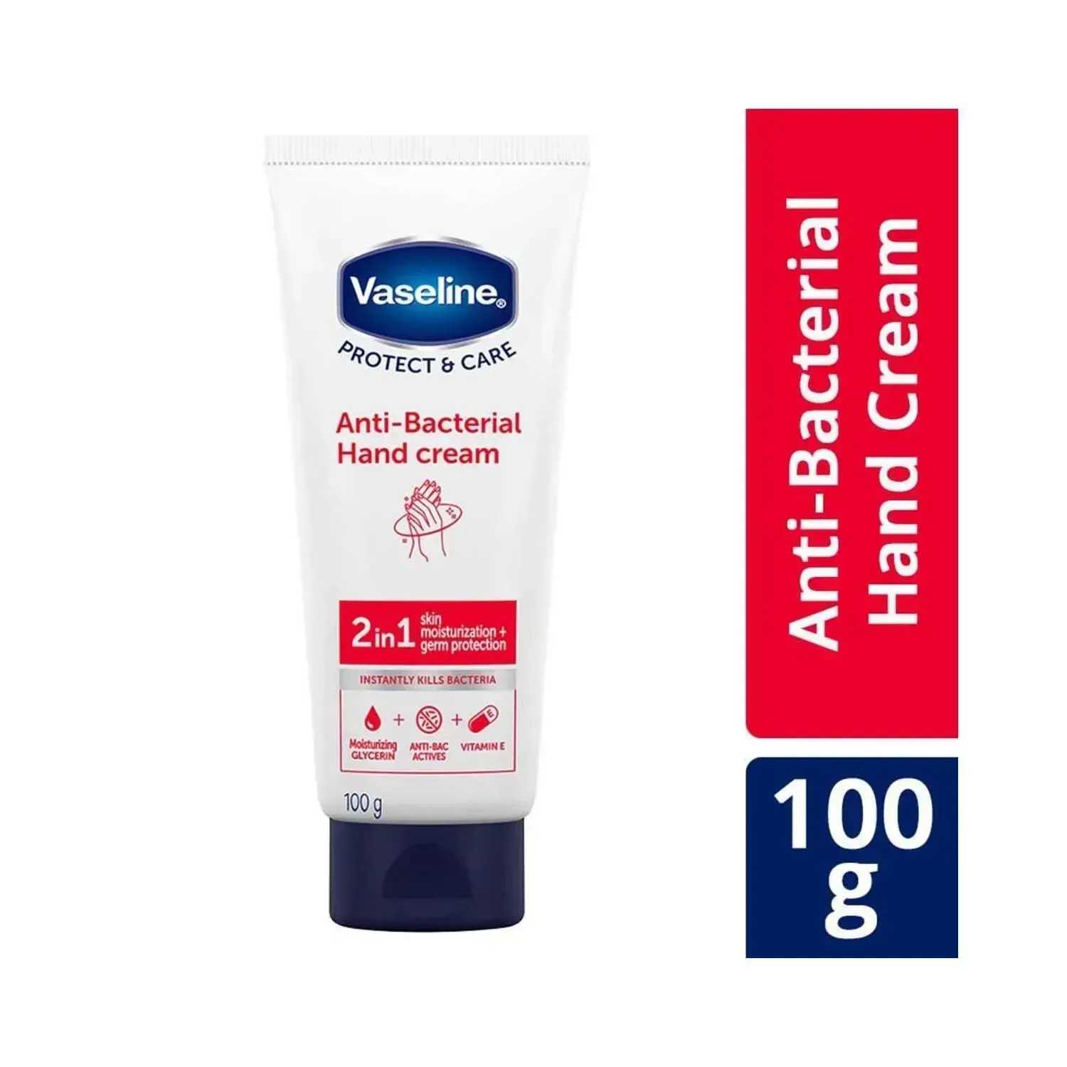 Vaseline | Vaseline Protect & Care Anti-Bacterial Hand Cream - (100g)