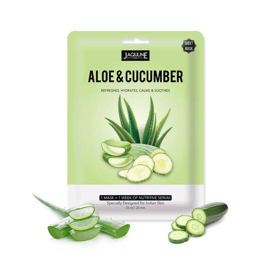 Jaquline USA Aloe & Cucumber Sheet Mask - (25ml)