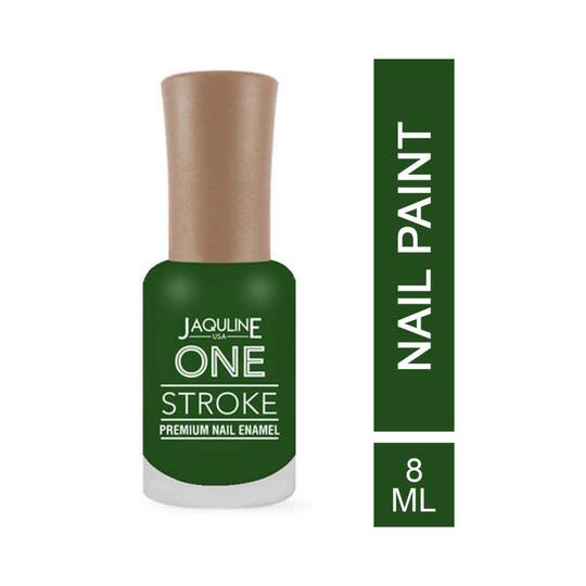 Jaquline USA One Stroke Premium Nail Enamel - J64 Green Twist (8ml)