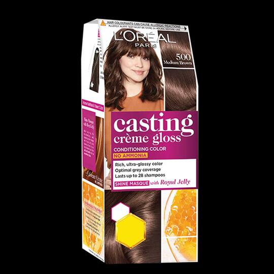 L'Oreal Paris Casting Crème Gloss Small Pack, 500 Medium Brown, 45g